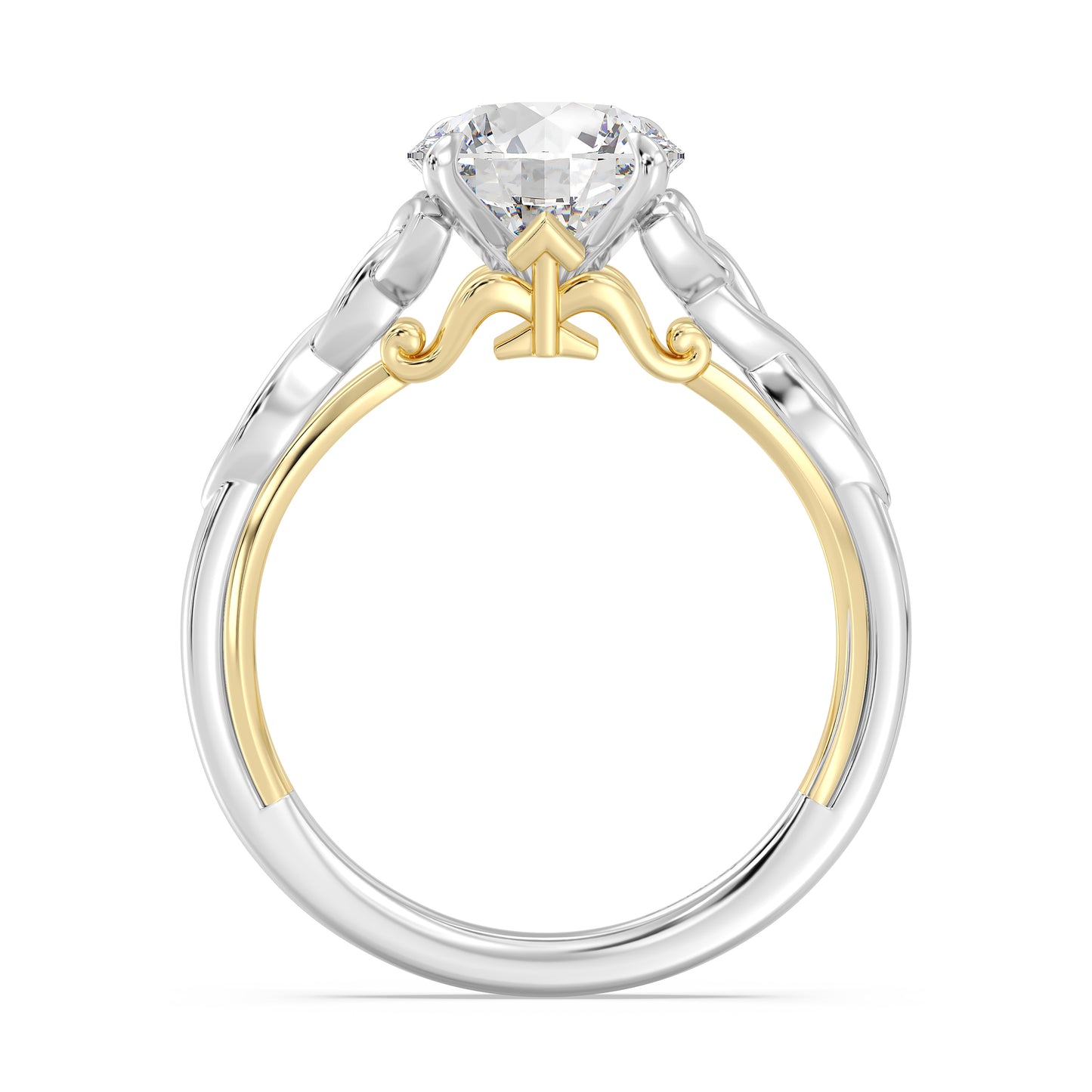 Enchanted Star Lab Grown Diamond And 14K Gold Disney Princess Merida Celtic Solitaire Engagement Ring