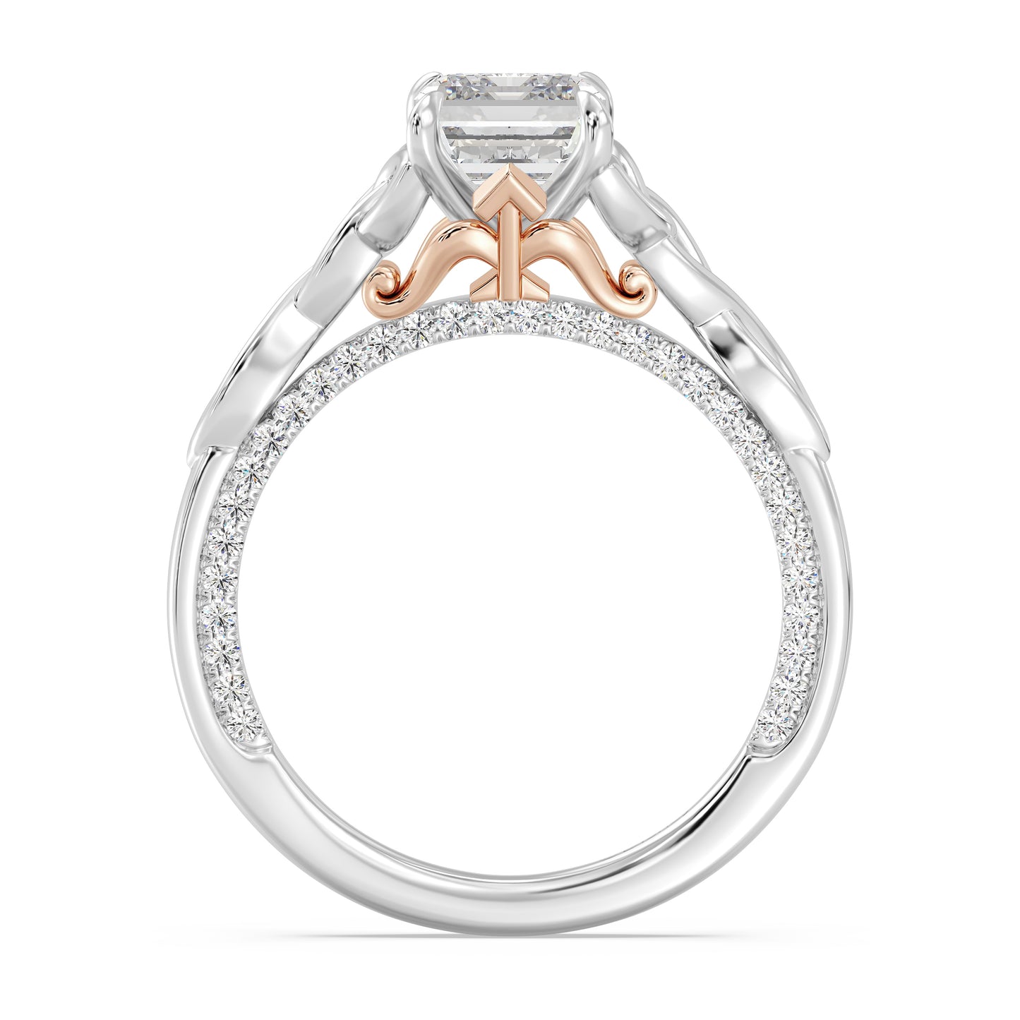 Enchanted Star Lab Grown Diamond And 14K Gold Merida Celtic Hidden Pavé Engagement Ring