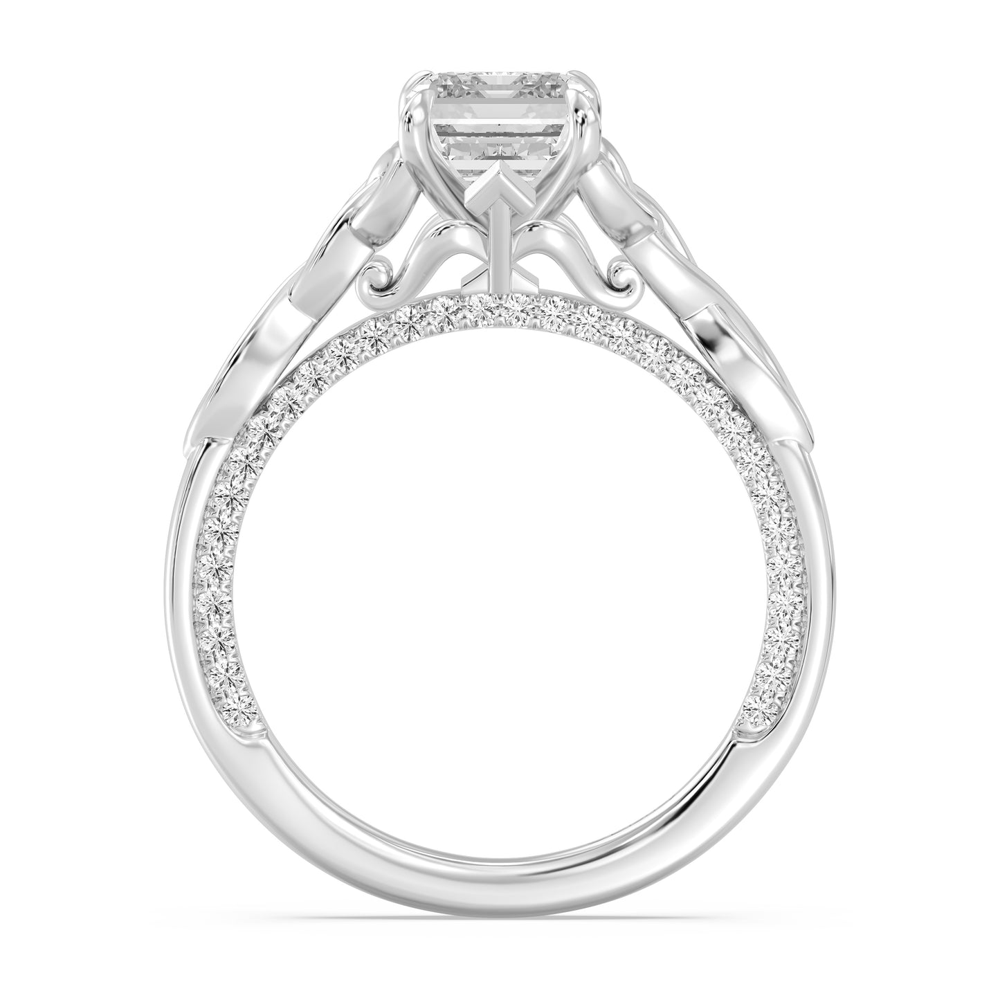 Enchanted Star Lab Grown Diamond And 14K Gold Merida Celtic Hidden Pavé Engagement Ring