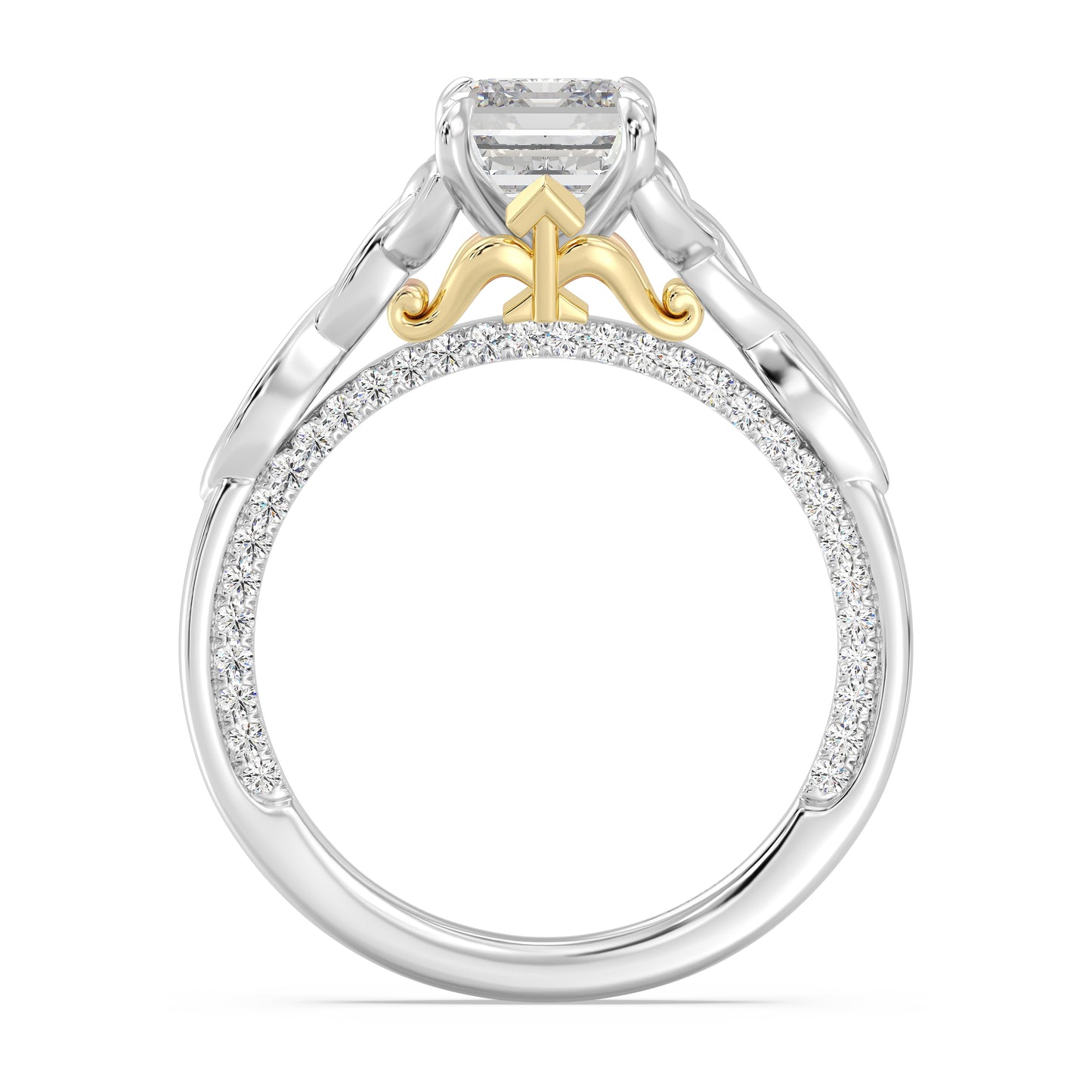 Enchanted Star Lab Grown Diamond And 14K Gold Merida Celtic Hidden Pavé Engagement Ring