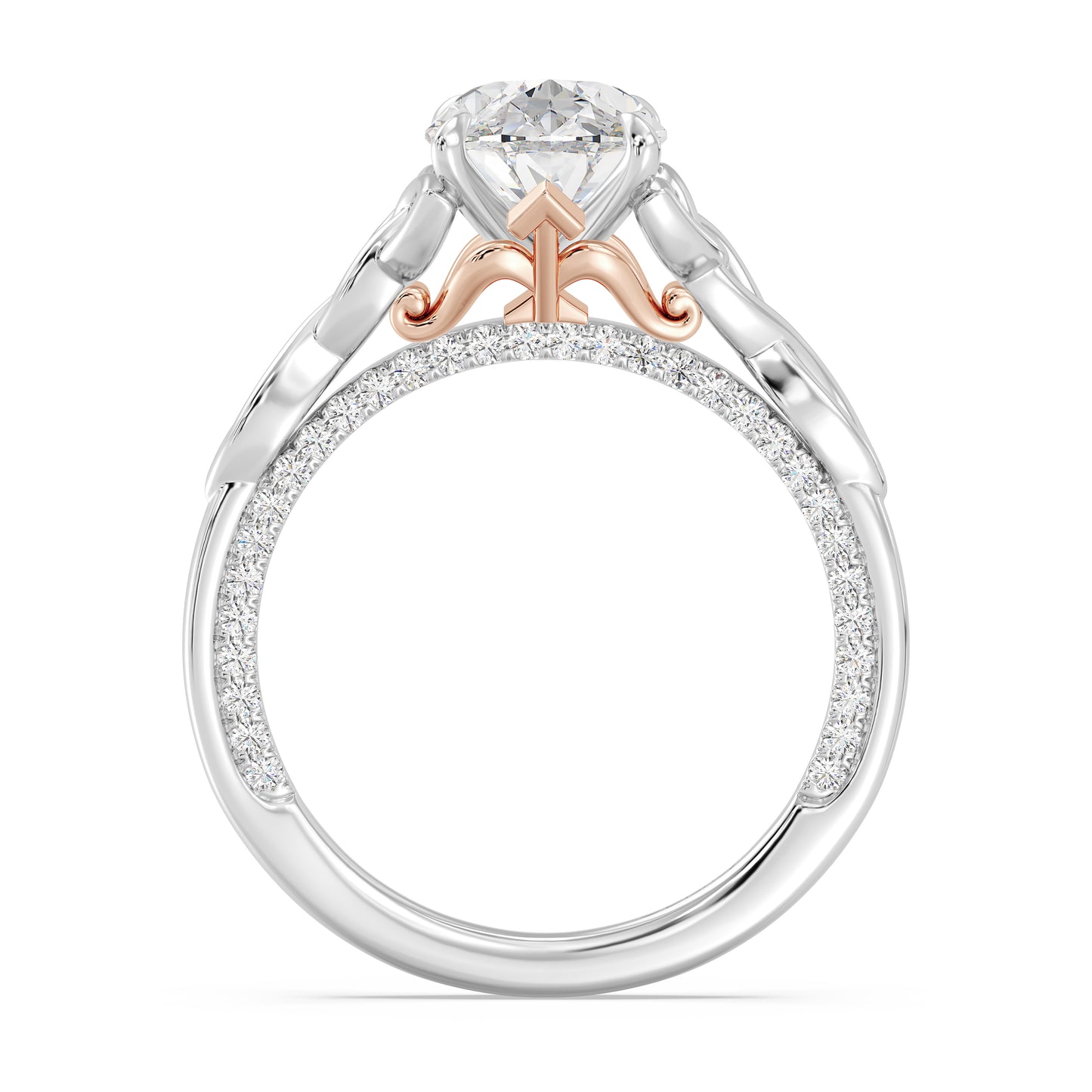 Enchanted Star Lab Grown Diamond And 14K Gold Merida Celtic Hidden Pavé Engagement Ring