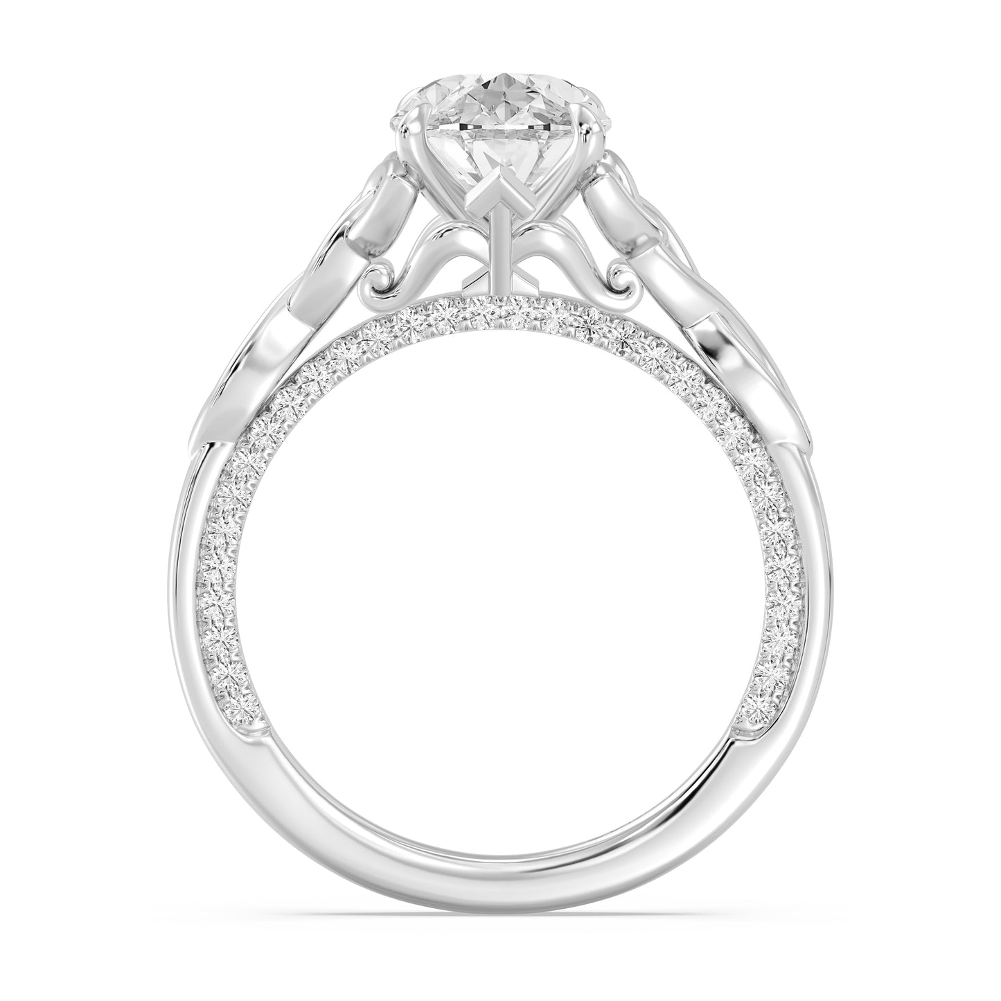Enchanted Star Lab Grown Diamond And 14K Gold Merida Celtic Hidden Pavé Engagement Ring