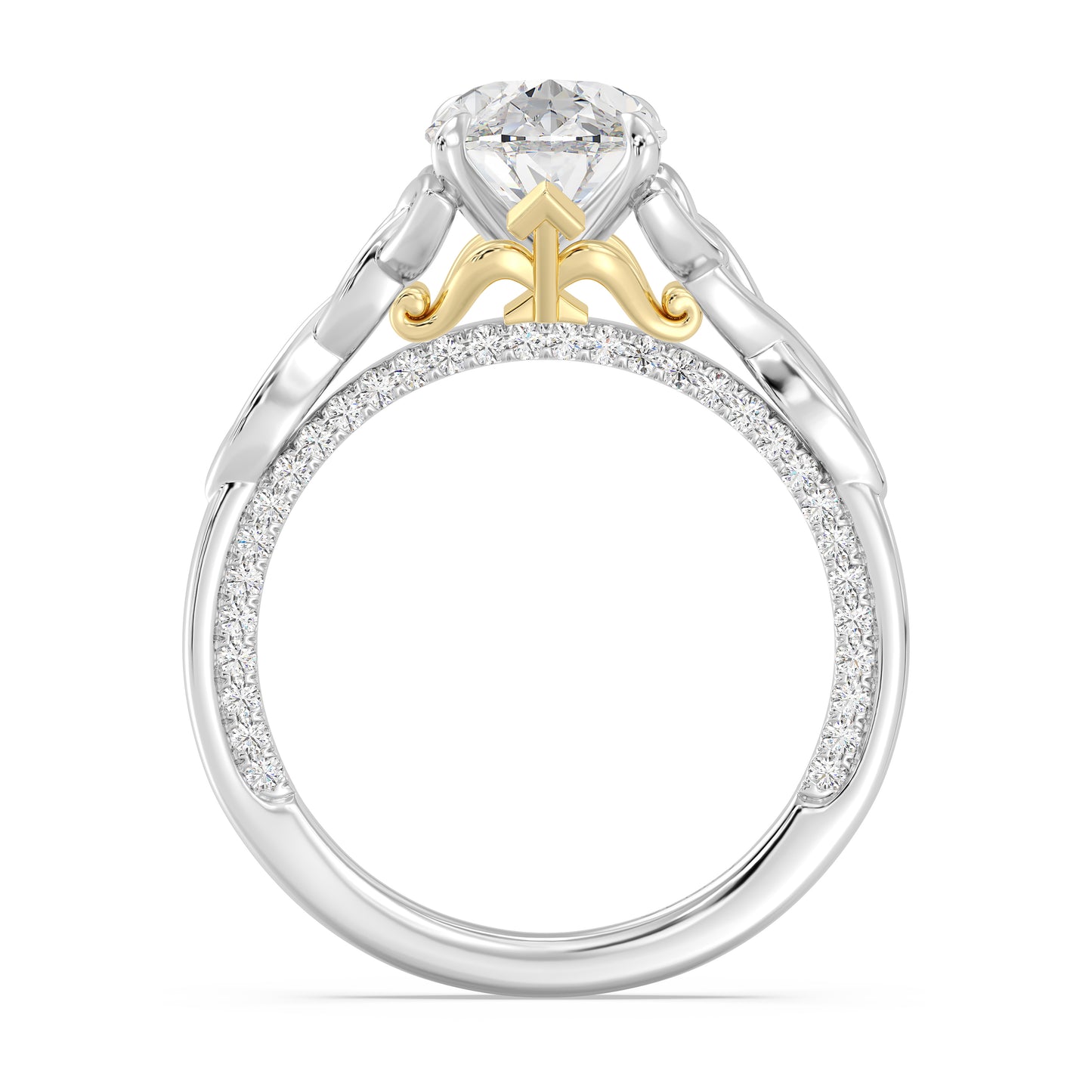 Enchanted Star Lab Grown Diamond And 14K Gold Merida Celtic Hidden Pavé Engagement Ring