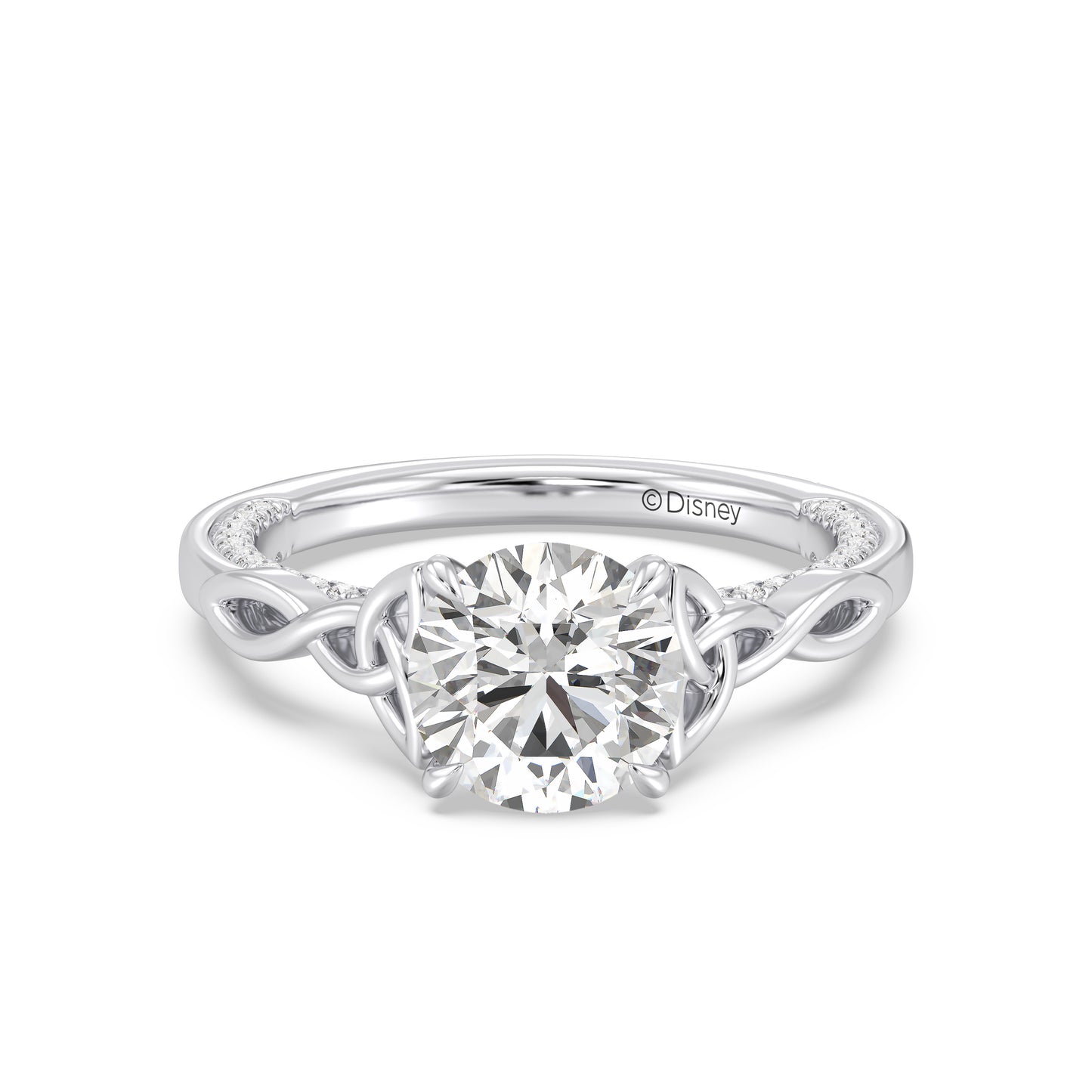 Enchanted Star Lab Grown Diamond And 14K Gold Merida Celtic Hidden Pavé Engagement Ring