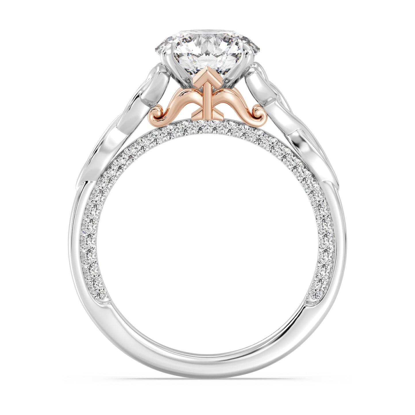 Enchanted Star Lab Grown Diamond And 14K Gold Merida Celtic Hidden Pavé Engagement Ring