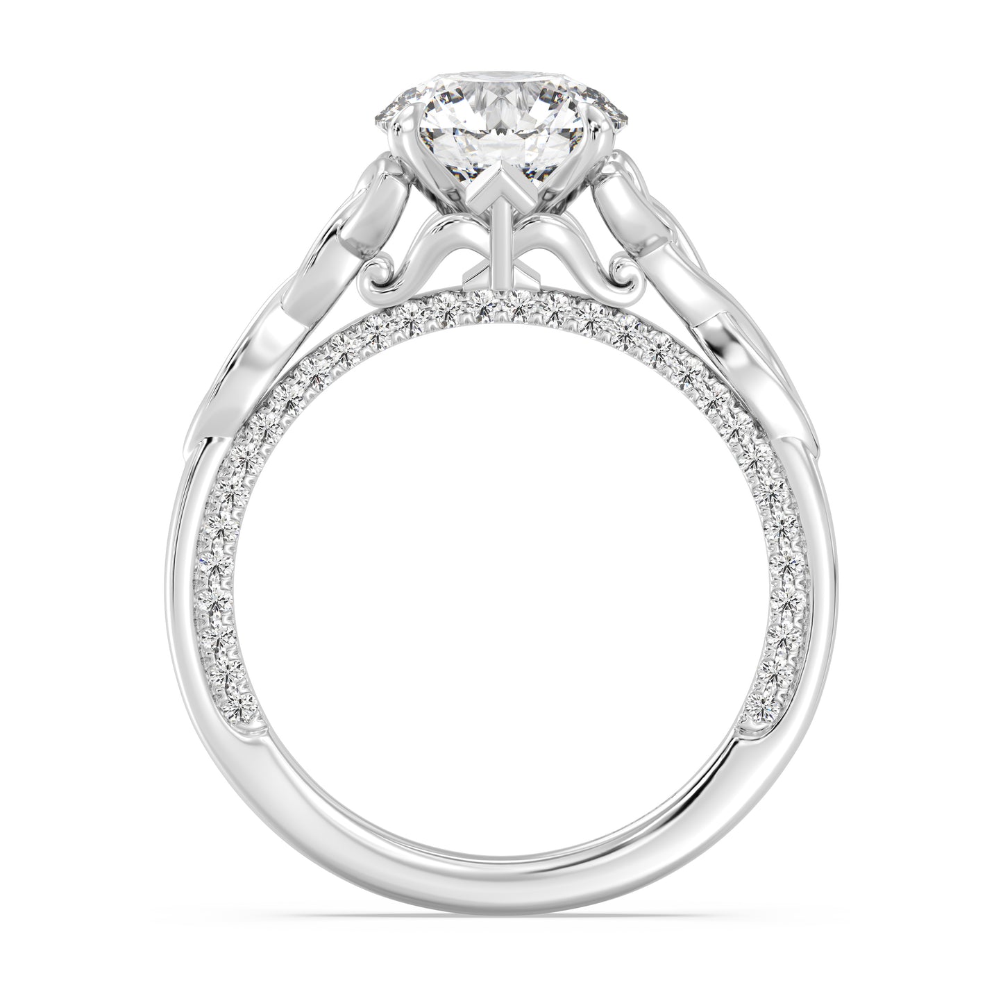 Enchanted Star Lab Grown Diamond And 14K Gold Merida Celtic Hidden Pavé Engagement Ring