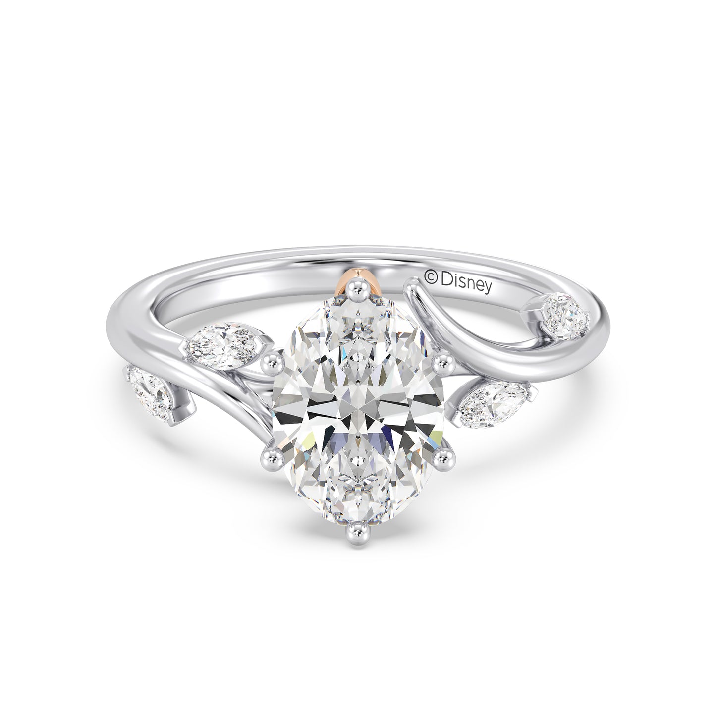 Enchanted Star Lab Grown Diamond And 14K Gold Disney Princess Rapunzel Classic Vine Engagement Ring