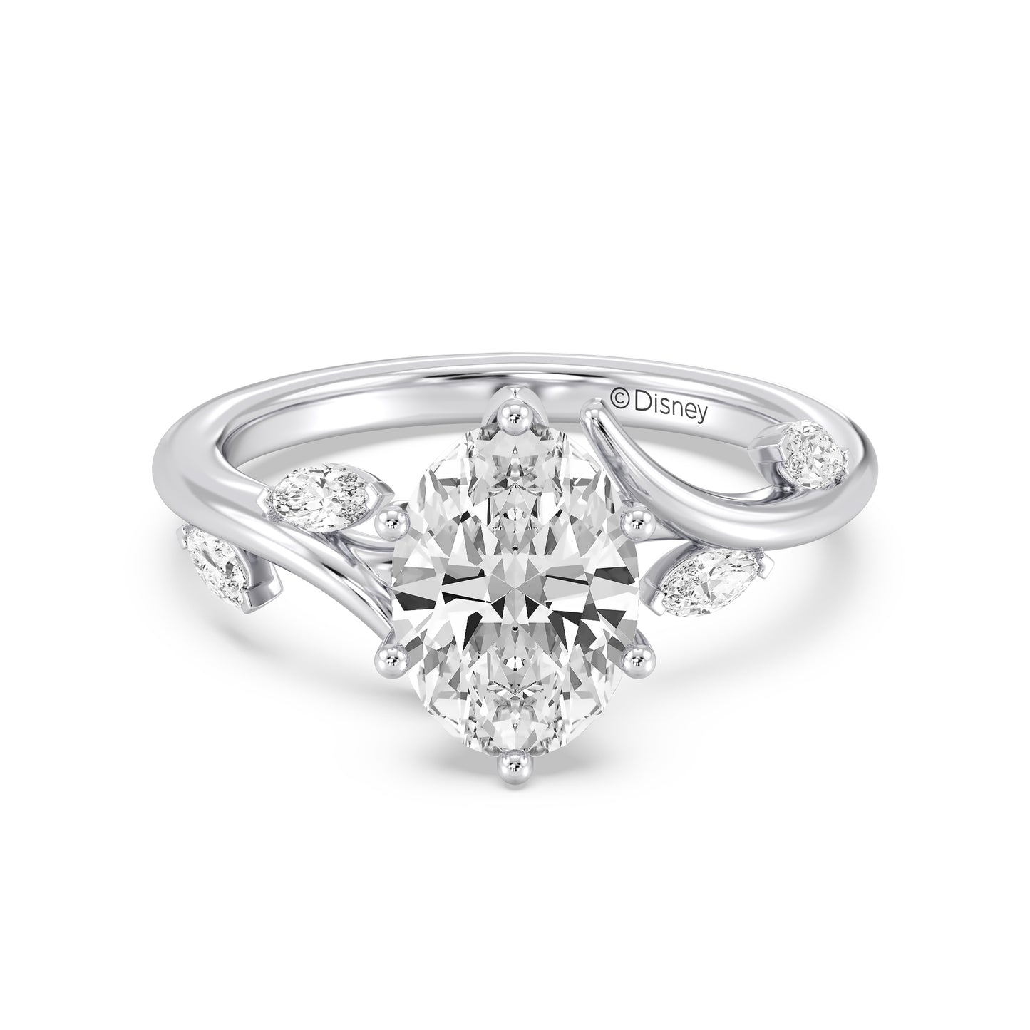 Enchanted Star Lab Grown Diamond And 14K Gold Disney Princess Rapunzel Classic Vine Engagement Ring