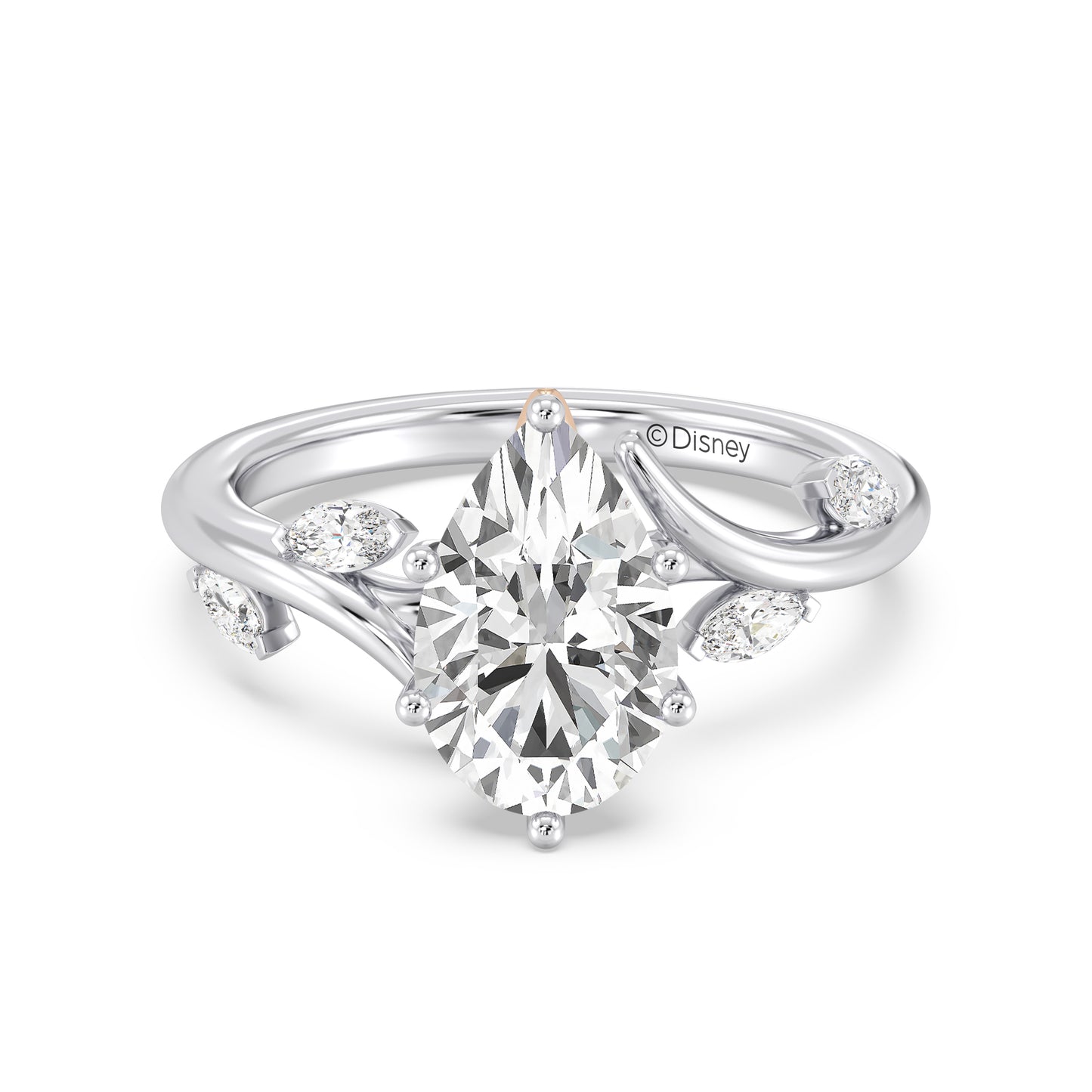 Enchanted Star Lab Grown Diamond And 14K Gold Disney Princess Rapunzel Classic Vine Engagement Ring