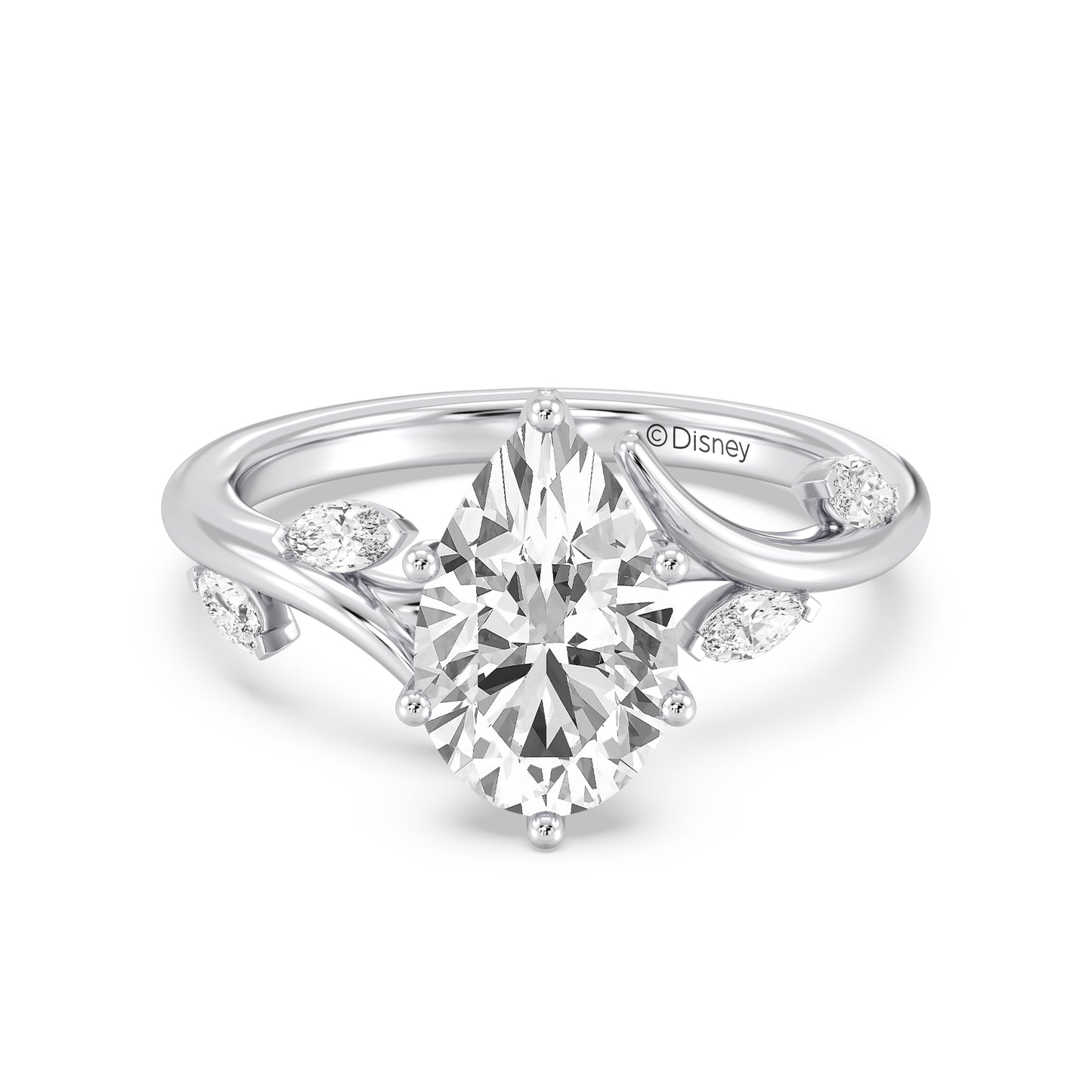 Enchanted Star Lab Grown Diamond And 14K Gold Disney Princess Rapunzel Classic Vine Engagement Ring