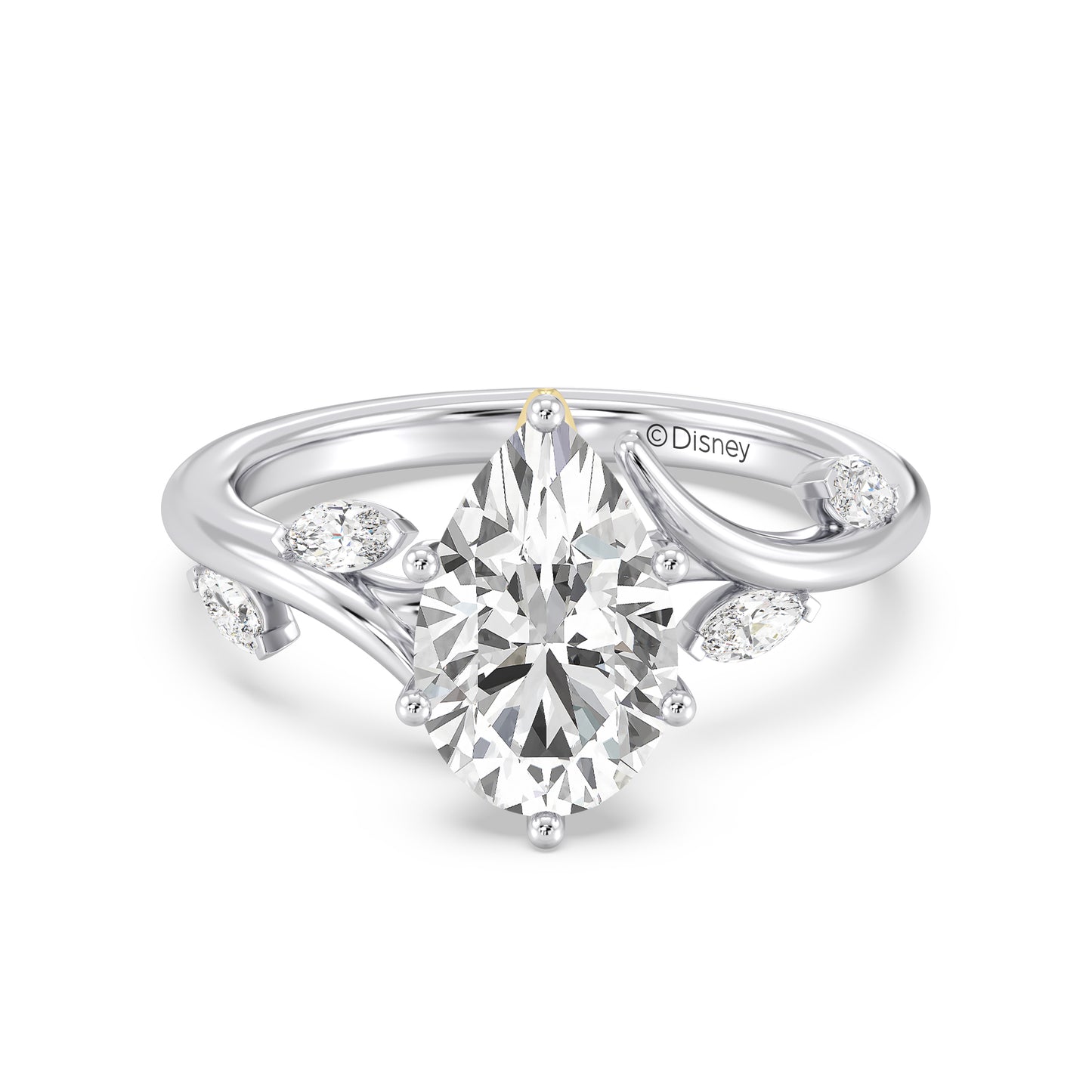 Enchanted Star Lab Grown Diamond And 14K Gold Disney Princess Rapunzel Classic Vine Engagement Ring
