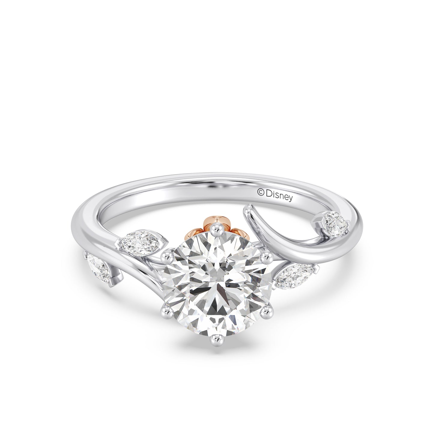 Enchanted Star Lab Grown Diamond And 14K Gold Disney Princess Rapunzel Classic Vine Engagement Ring