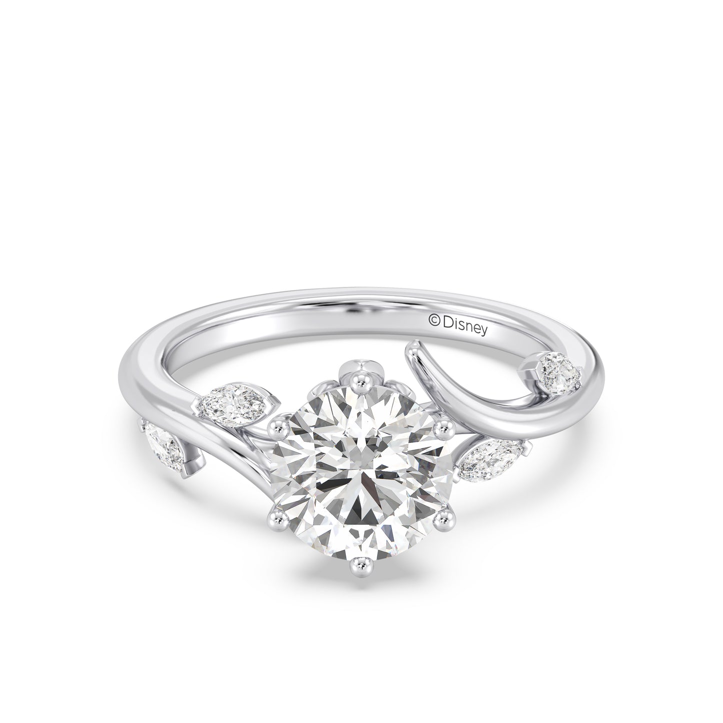 Enchanted Star Lab Grown Diamond And 14K Gold Disney Princess Rapunzel Classic Vine Engagement Ring