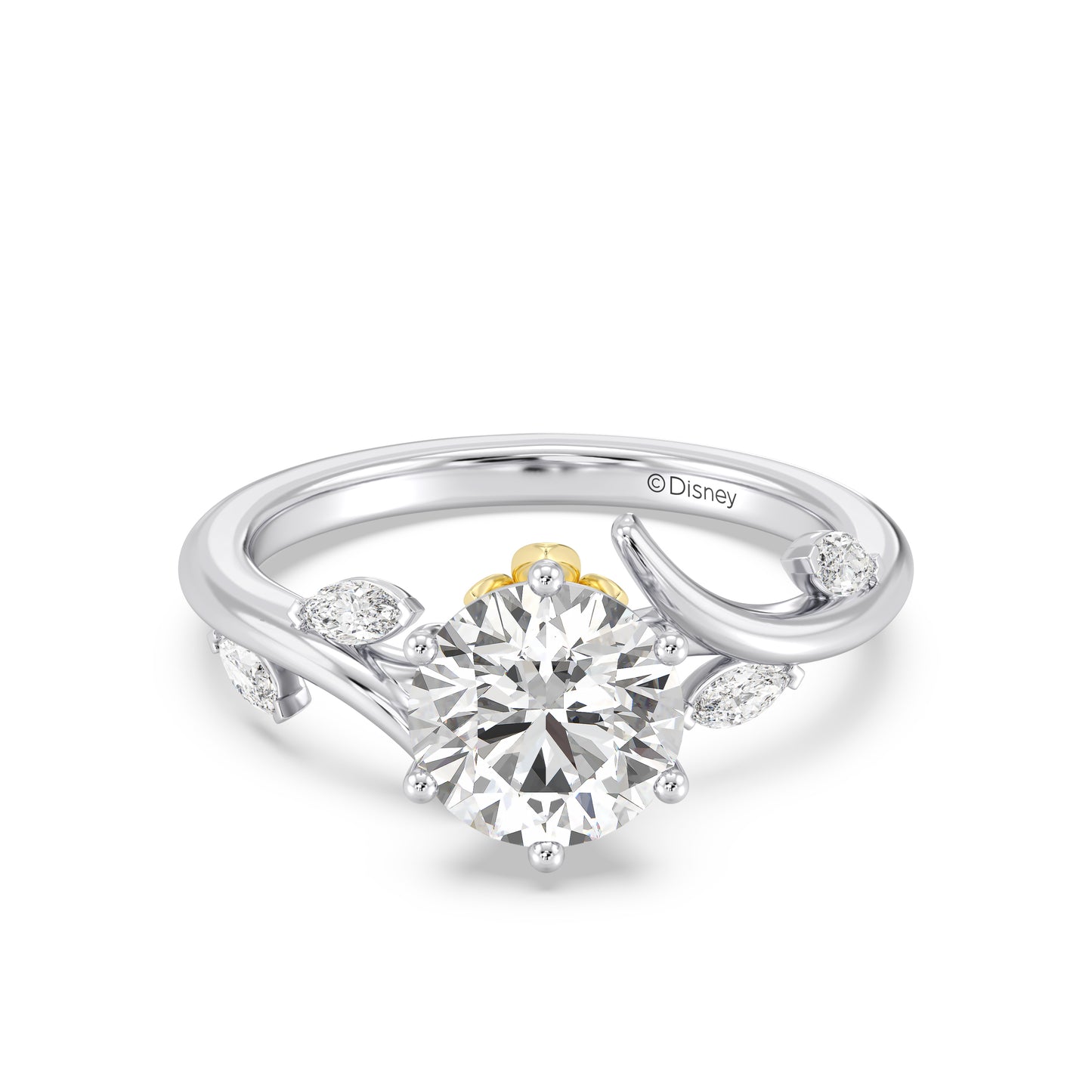 Enchanted Star Lab Grown Diamond And 14K Gold Disney Princess Rapunzel Classic Vine Engagement Ring