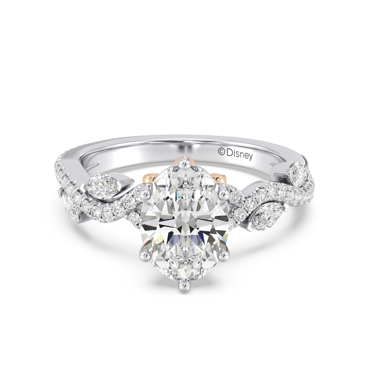 Enchanted Star Lab Grown Diamond And 14K Gold Disney Princess Rapunzel Pavé Vine Engagement Ring