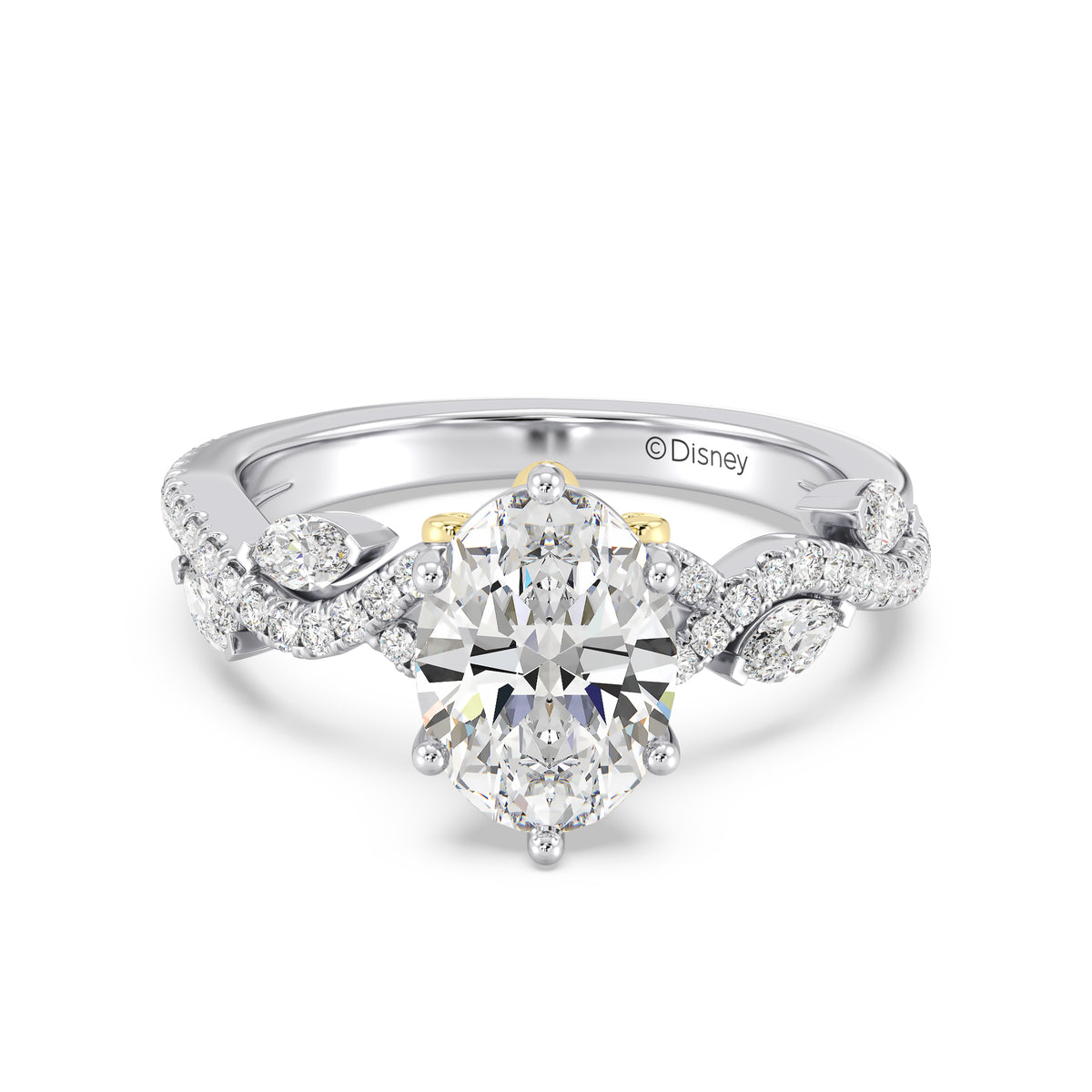Enchanted Star Lab Grown Diamond And 14K Gold Disney Princess Rapunzel Pavé Vine Engagement Ring
