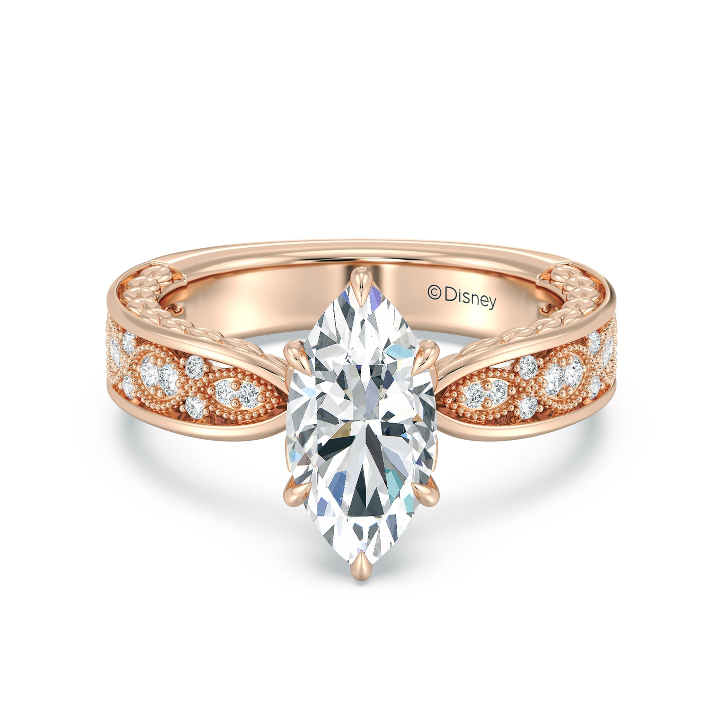 Enchanted Star Lab Grown Diamond And 14K Gold Disney Princess Anna Vintage Engagement Ring