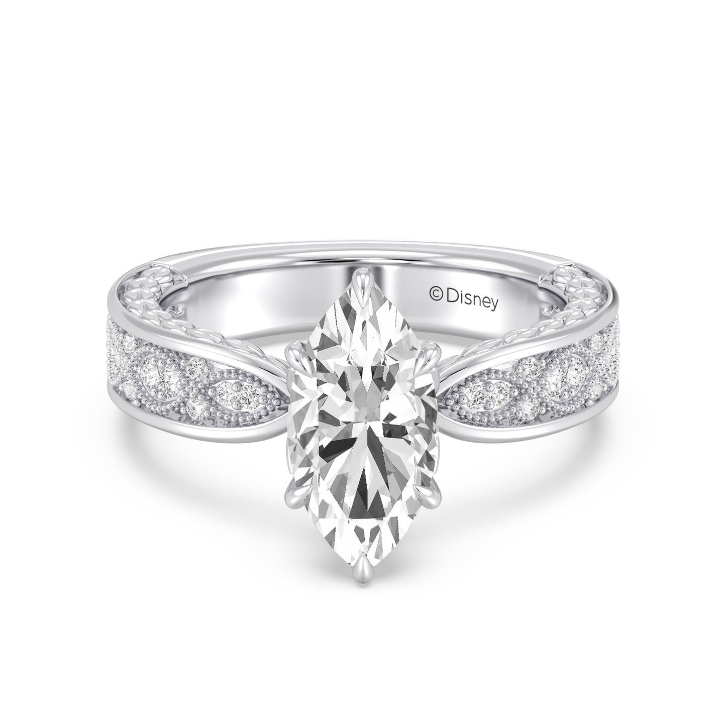 Enchanted Star Lab Grown Diamond And 14K Gold Disney Princess Anna Vintage Engagement Ring