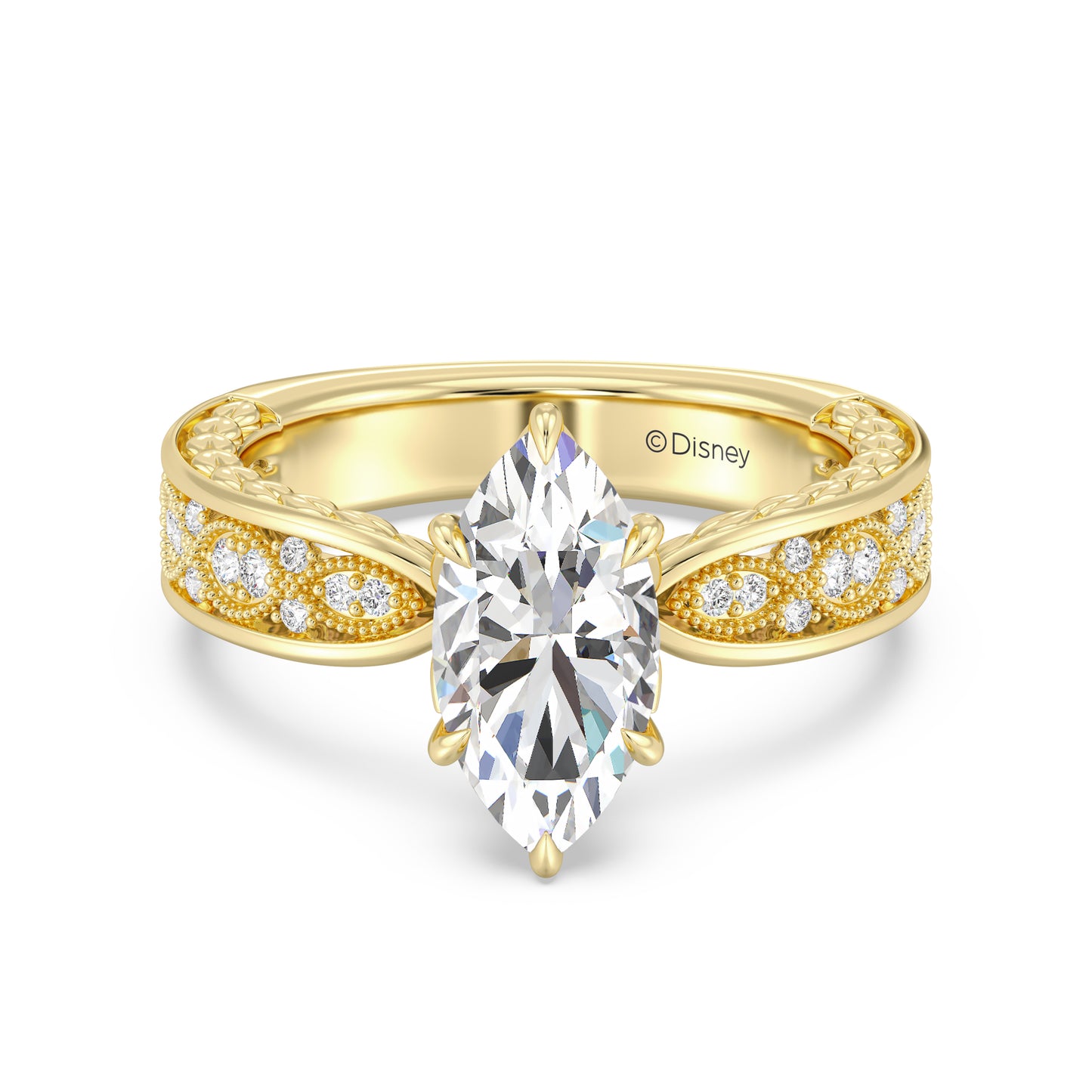 Enchanted Star Lab Grown Diamond And 14K Gold Disney Princess Anna Vintage Engagement Ring