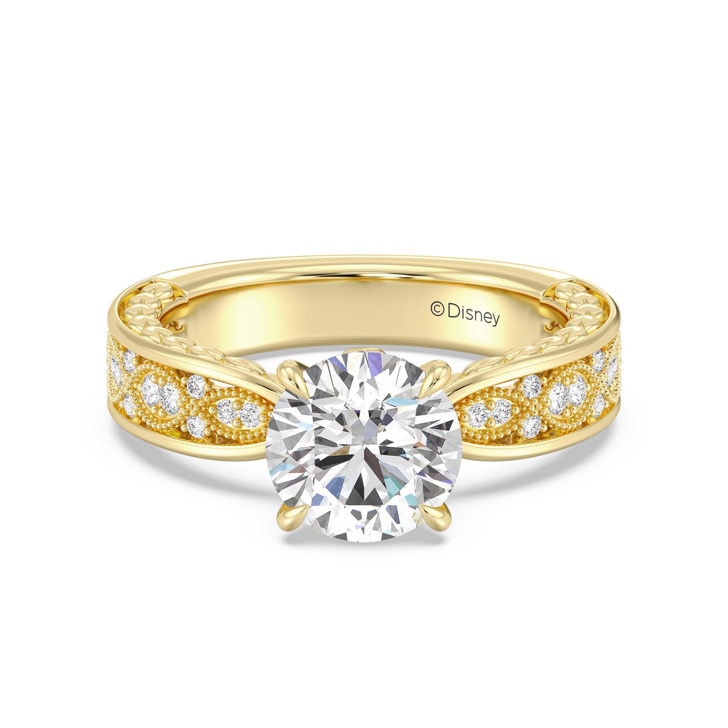 Enchanted Star Lab Grown Diamond And 14K Gold Disney Princess Anna Vintage Engagement Ring