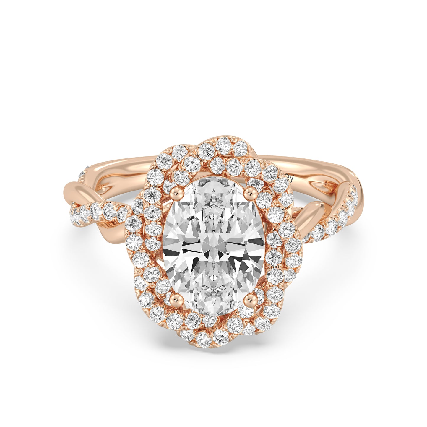 Enchanted Star Lab Grown And 14K Gold Disney Princess Belle Pavé Rose Engagement Ring