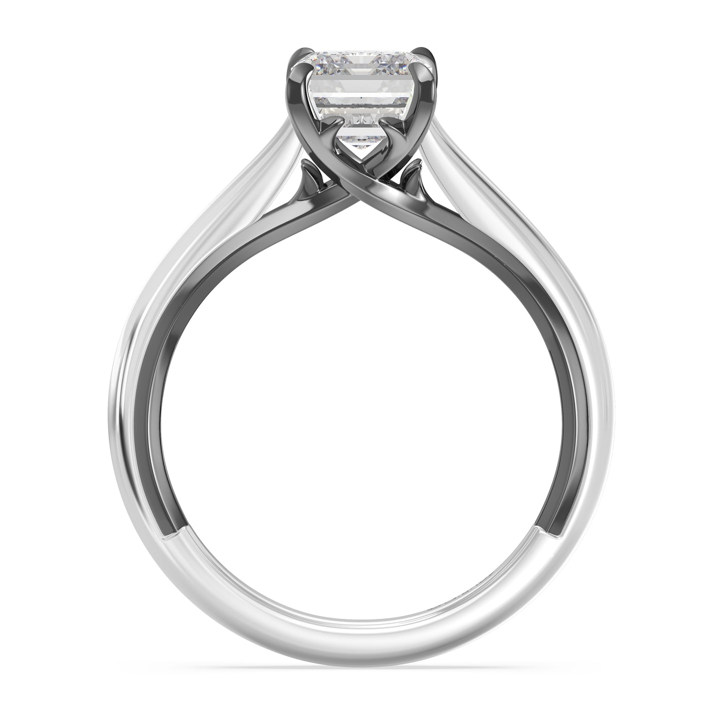 Enchanted Star 14K Gold And Black Rhodium With Lab Grown Diamonds, Disney’s Maleficent Solitaire Engagement Ring