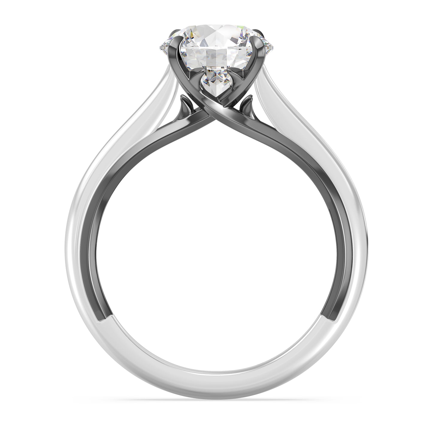Enchanted Star 14K Gold And Black Rhodium With Lab Grown Diamonds, Disney’s Maleficent Solitaire Engagement Ring