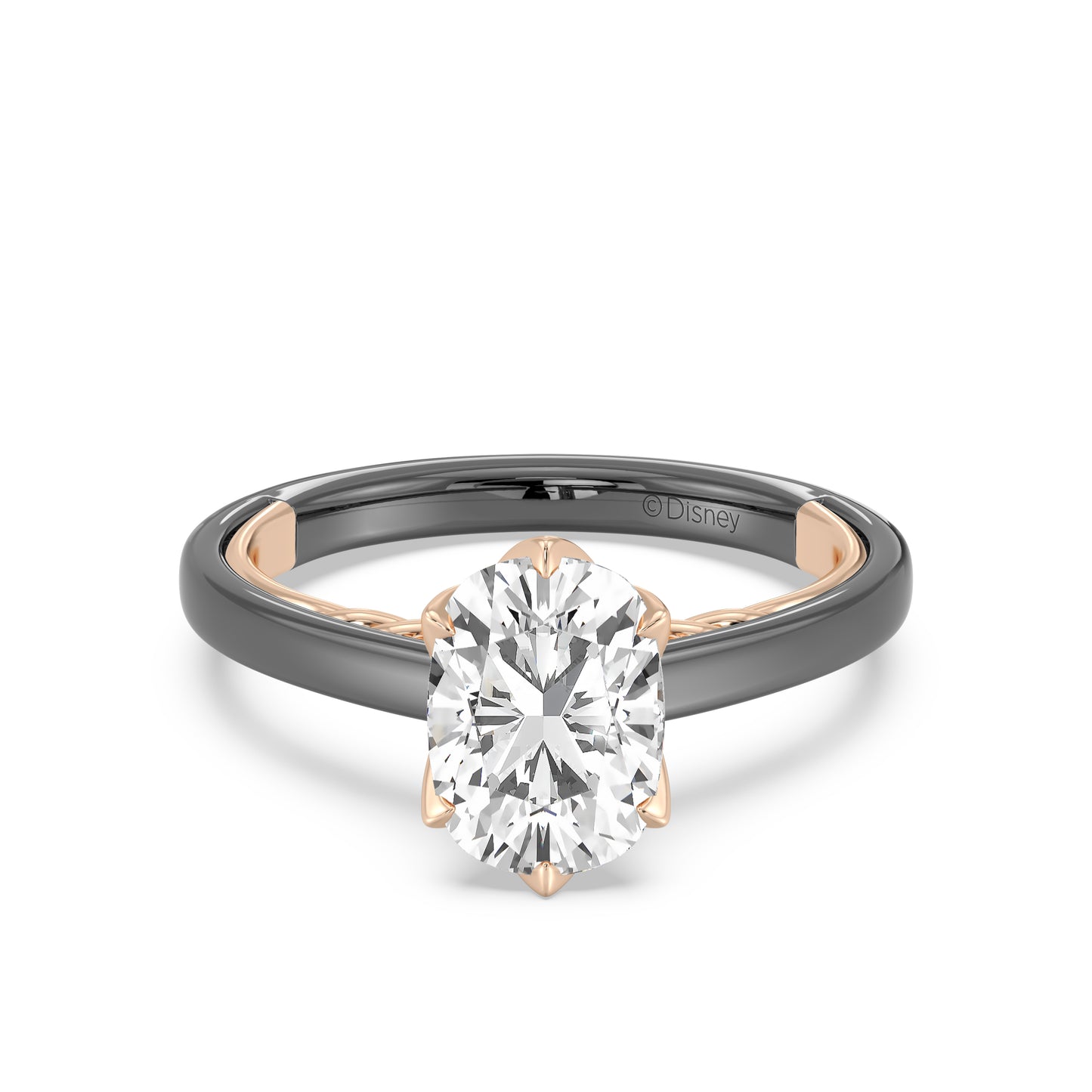 Enchanted Star Lab Grown Diamond with 14K Gold, Disney’s Evil Queen Six-Prong Studded Solitaire Engagement Ring