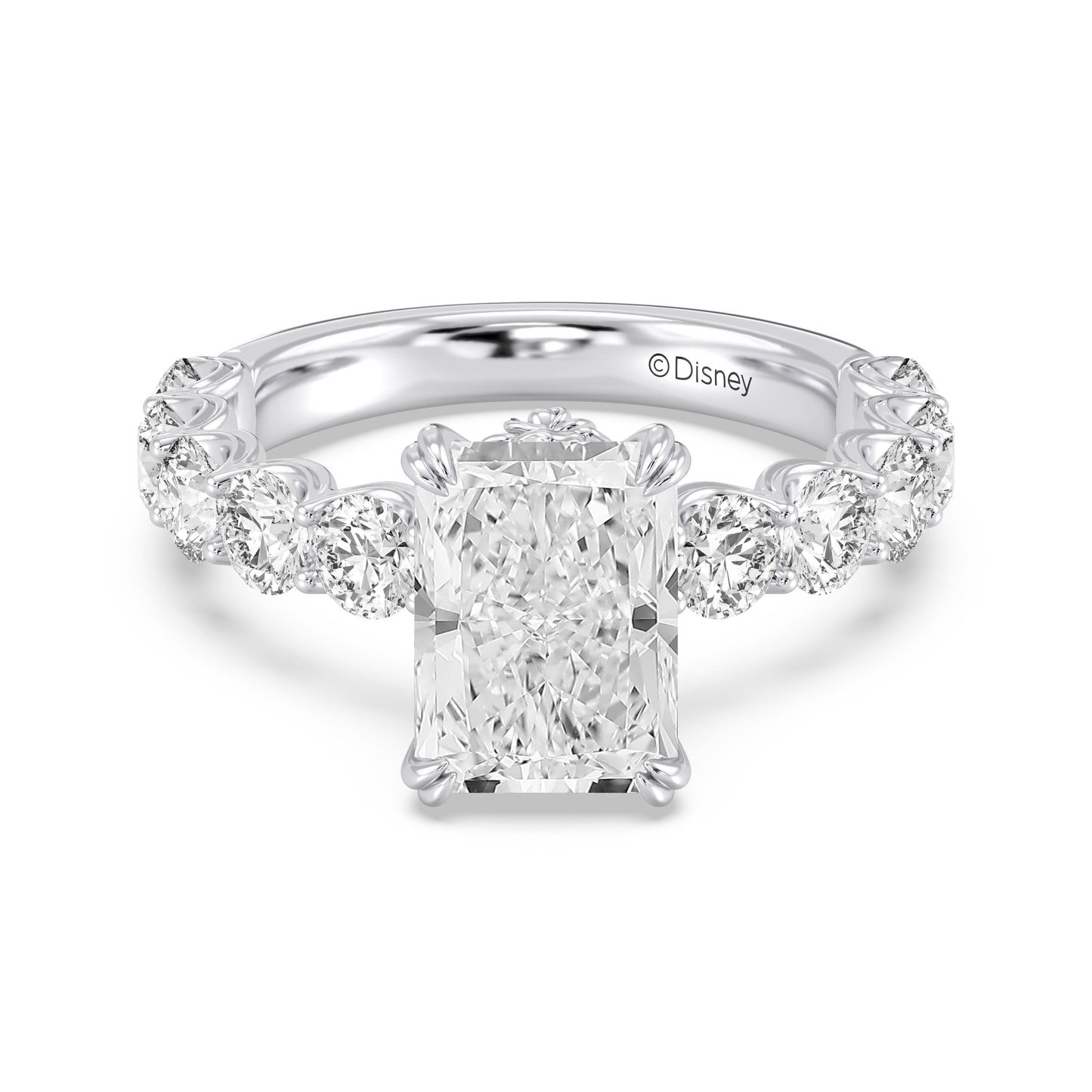 Enchanted Star Lab Grown Diamond And 14K Gold Disney Princess Belle Hidden Halo Engagement Ring