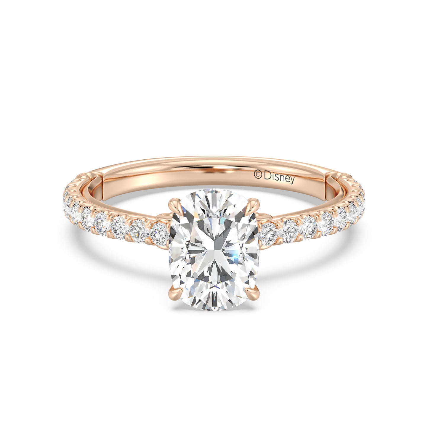 Enchanted Star Lab Grown Diamond And 14K Gold, Disney Princess Cinderella Hidden Halo Engagement Ring