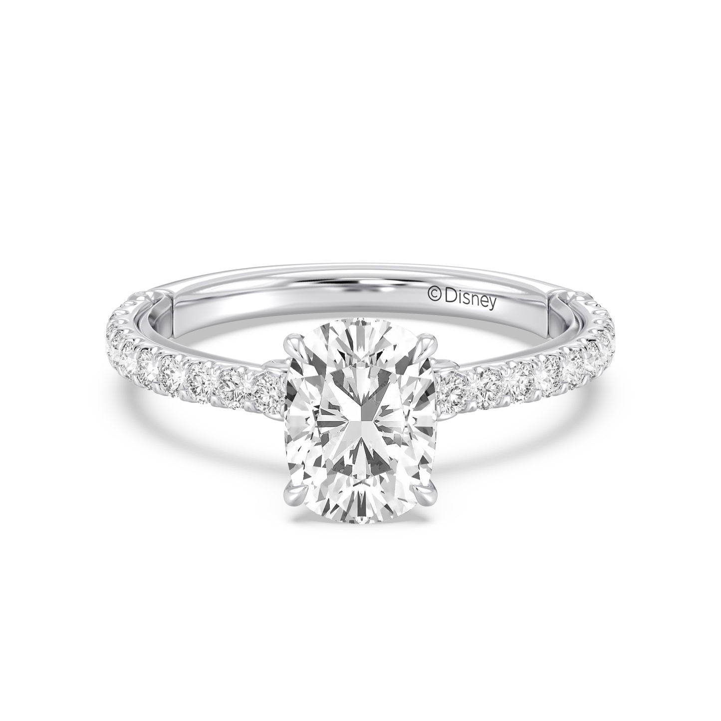 Enchanted Star Lab Grown Diamond And 14K Gold, Disney Princess Cinderella Hidden Halo Engagement Ring