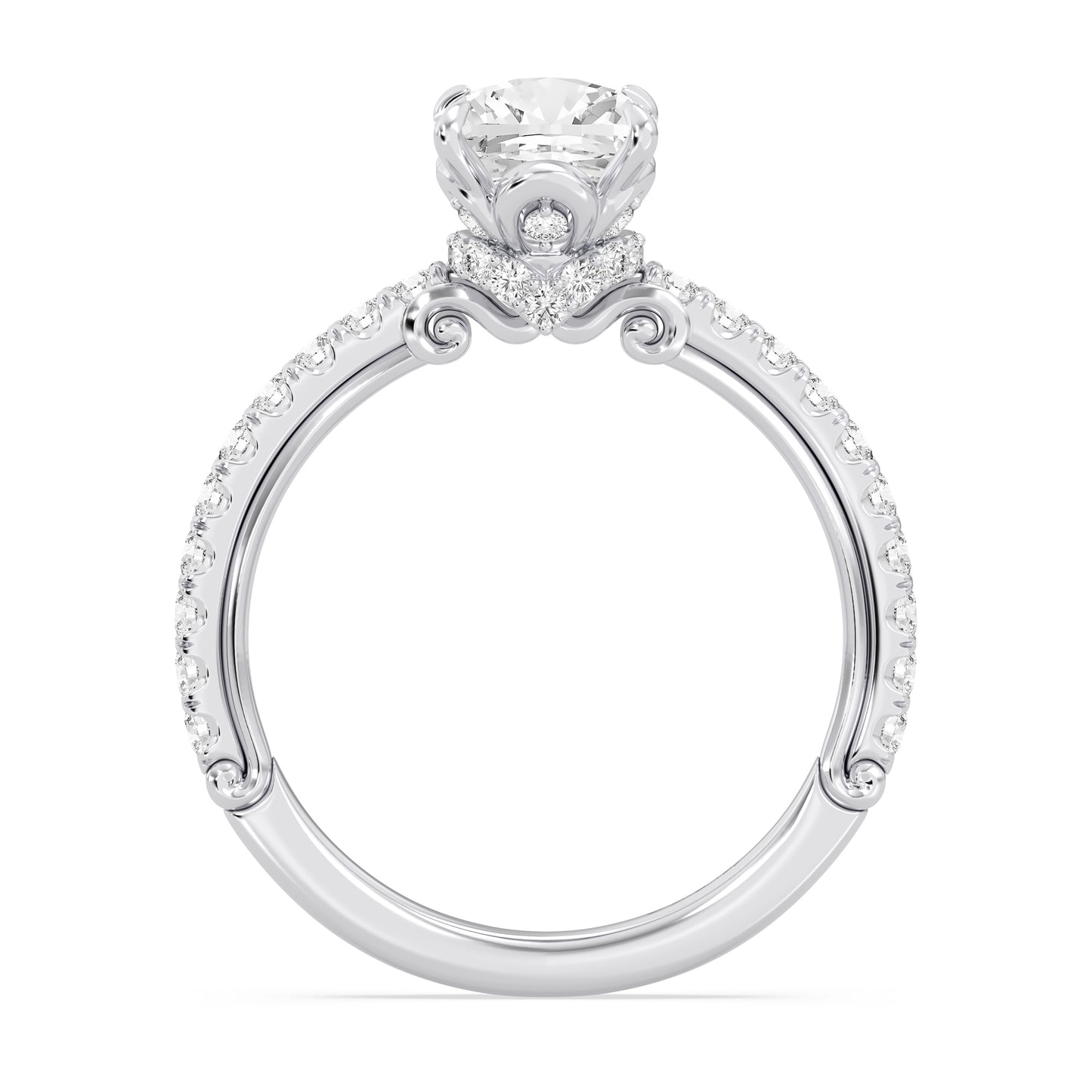 Enchanted Star Lab Grown Diamond And 14K Gold, Disney Princess Cinderella Hidden Halo Engagement Ring
