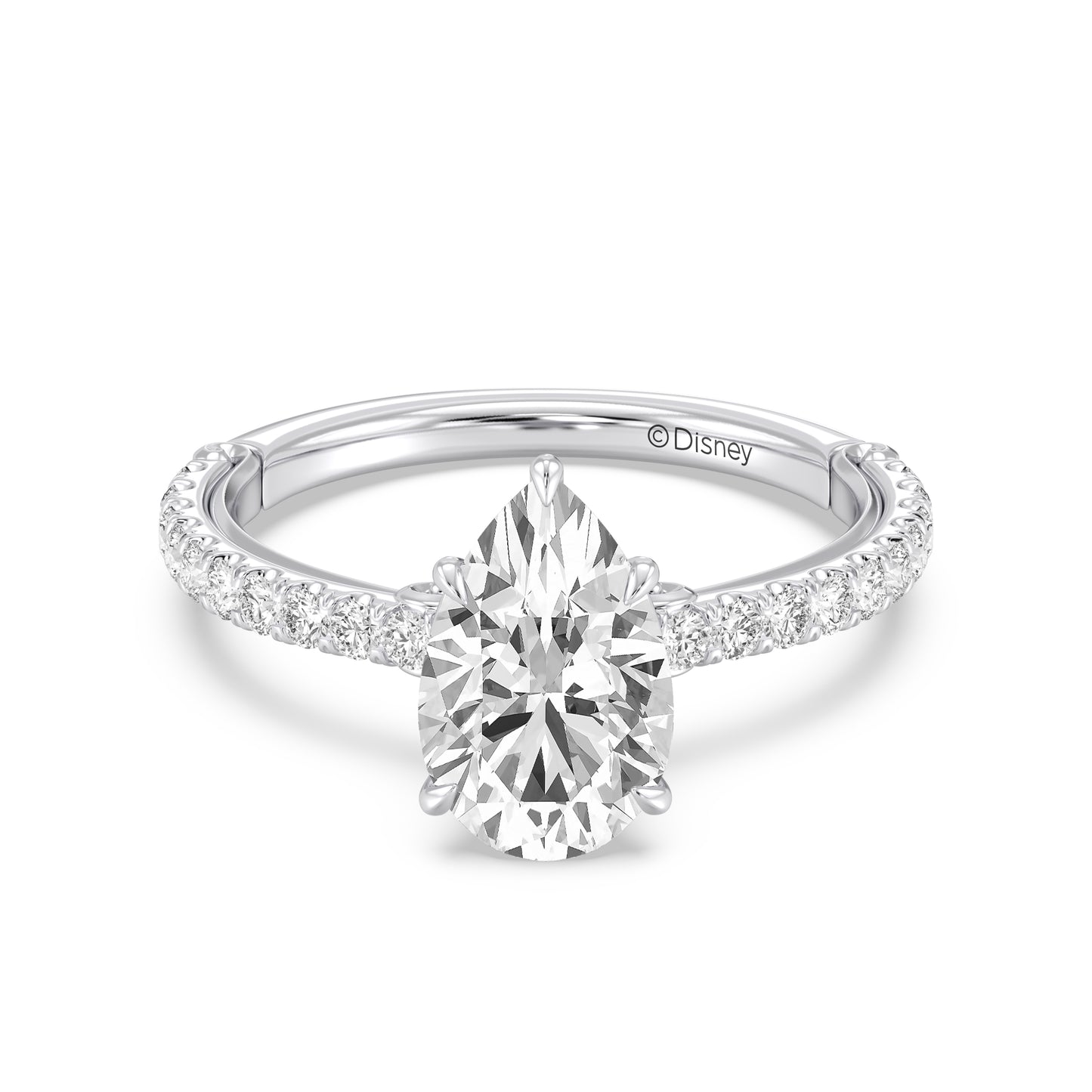 Enchanted Star Lab Grown Diamond And 14K Gold, Disney Princess Cinderella Hidden Halo Engagement Ring