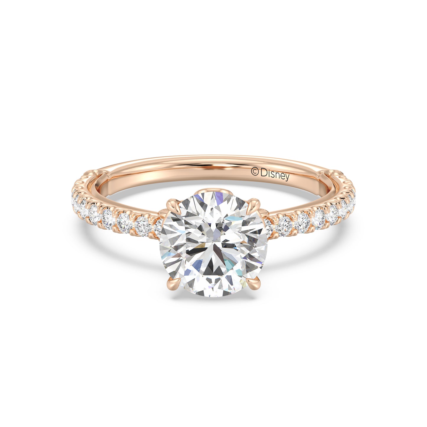 Enchanted Star Lab Grown Diamond And 14K Gold, Disney Princess Cinderella Hidden Halo Engagement Ring