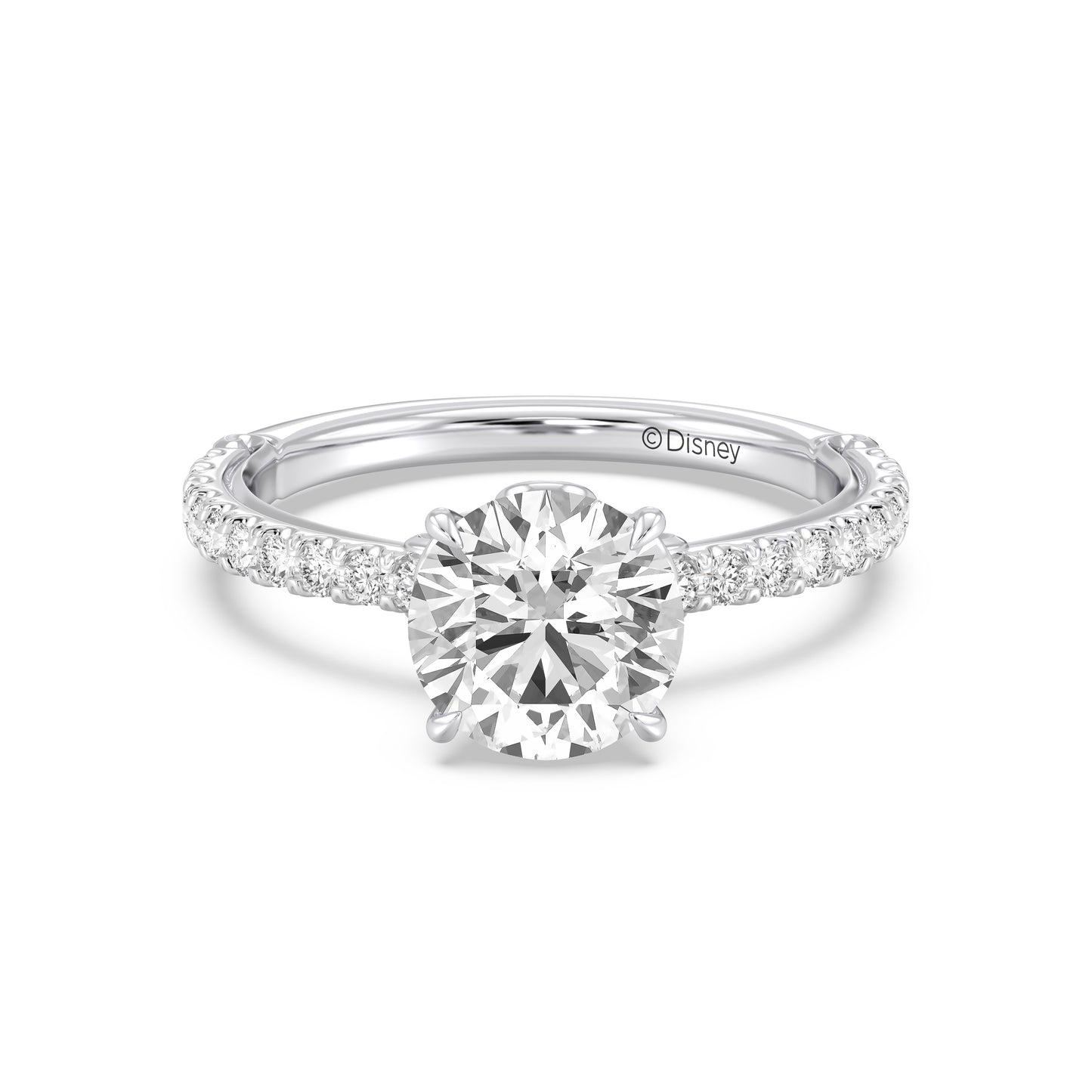 Enchanted Star Lab Grown Diamond And 14K Gold, Disney Princess Cinderella Hidden Halo Engagement Ring