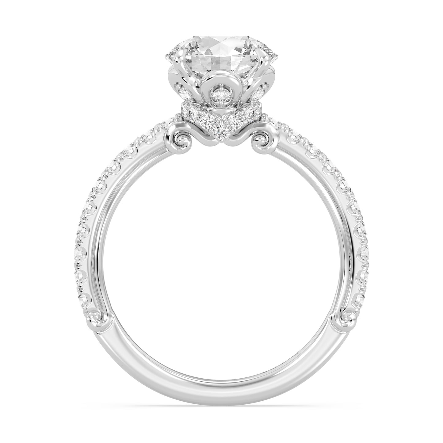 Enchanted Star Lab Grown Diamond And 14K Gold, Disney Princess Cinderella Hidden Halo Engagement Ring