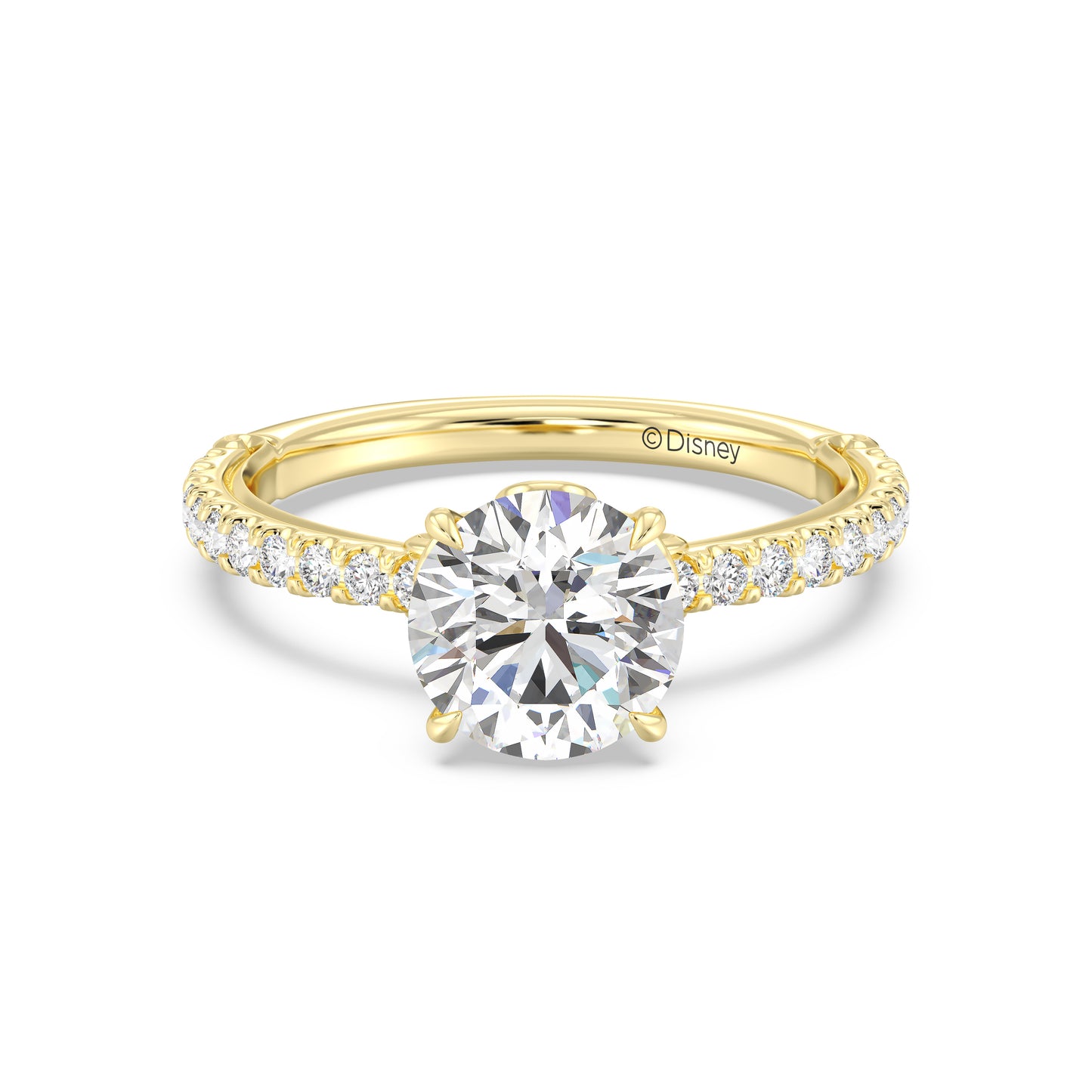 Enchanted Star Lab Grown Diamond And 14K Gold, Disney Princess Cinderella Hidden Halo Engagement Ring
