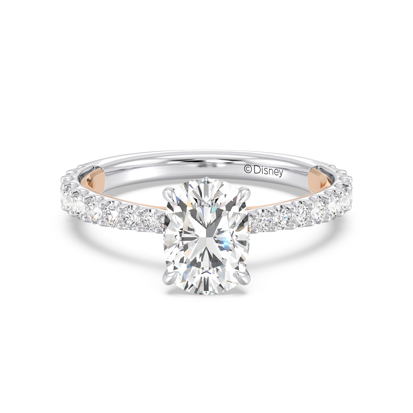 Enchanted Star Lab Grown Diamond And 14K Gold, Disney Princess Aurora Hidden Halo Engagement Ring