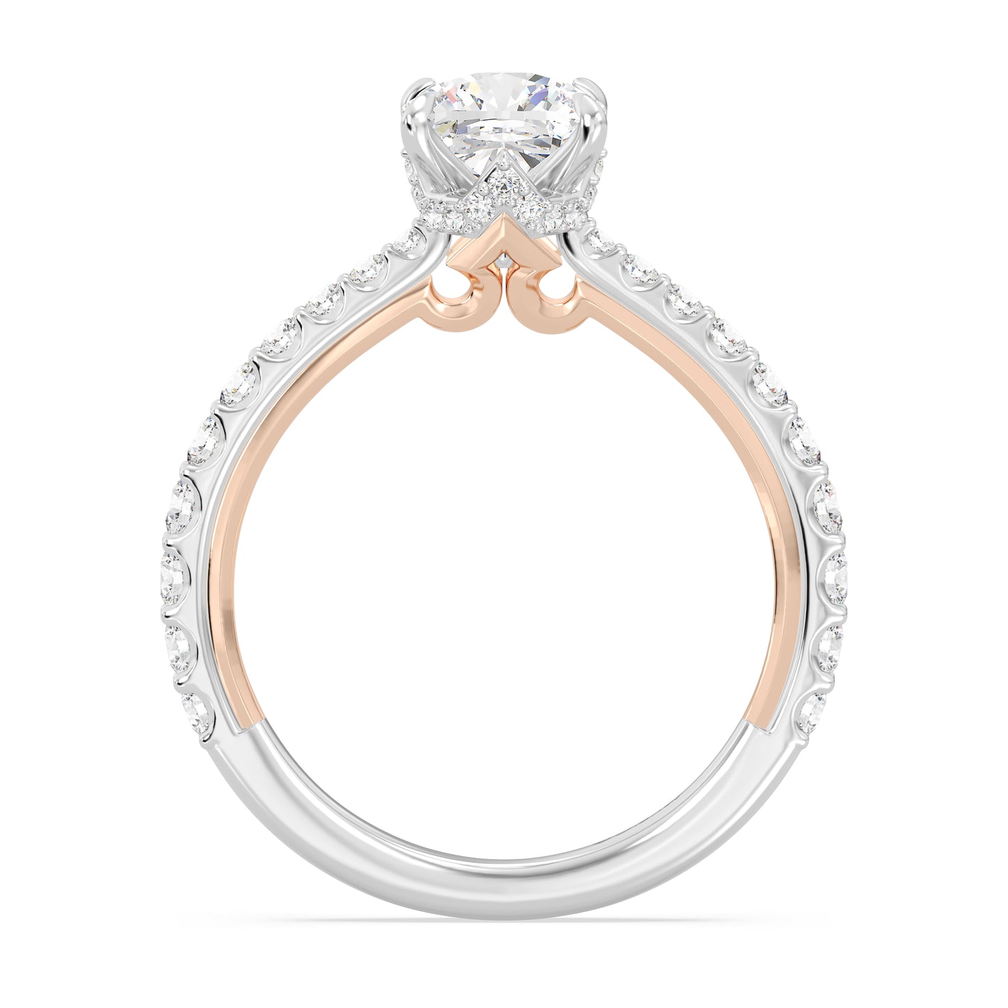 Enchanted Star Lab Grown Diamond And 14K Gold, Disney Princess Aurora Hidden Halo Engagement Ring