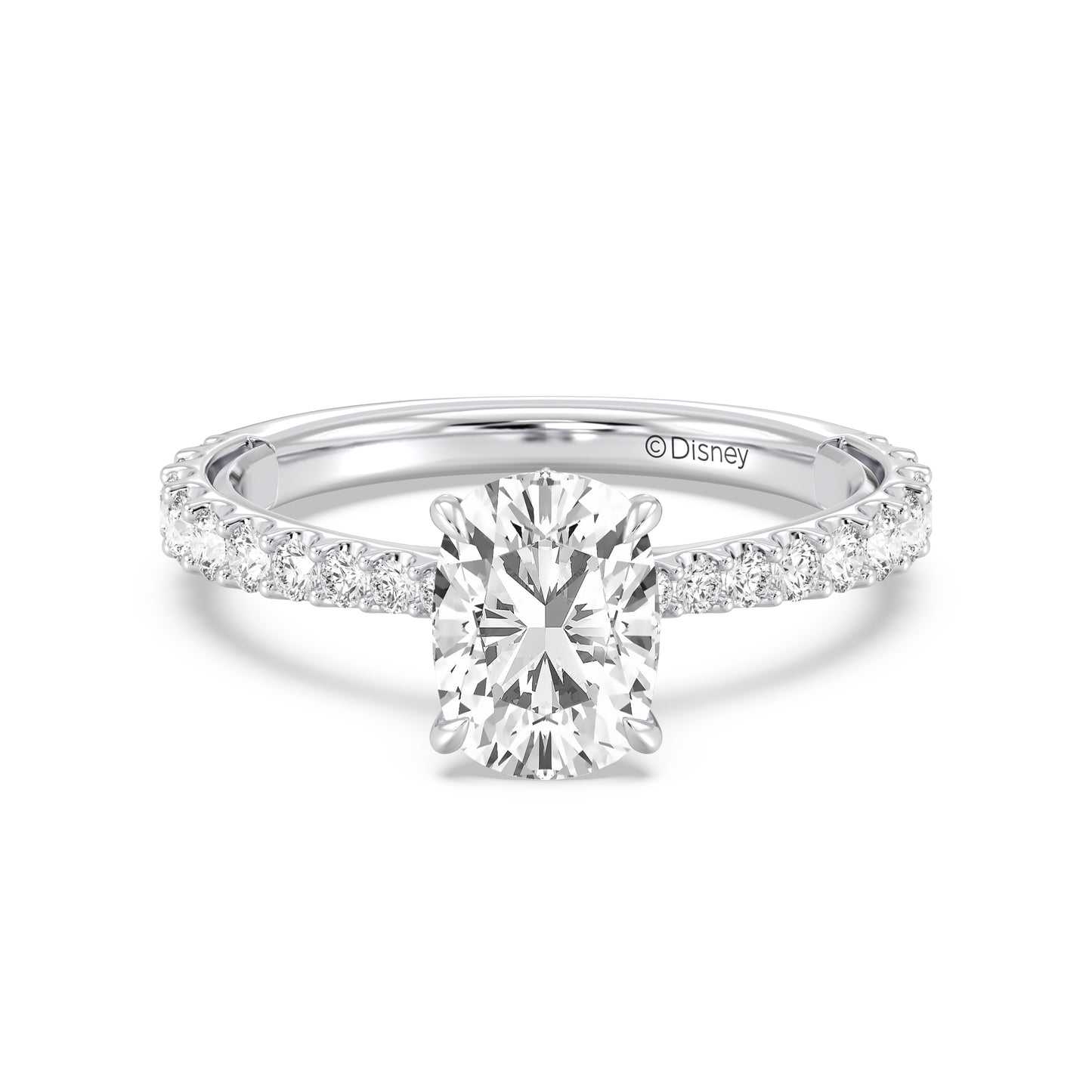 Enchanted Star Lab Grown Diamond And 14K Gold, Disney Princess Aurora Hidden Halo Engagement Ring