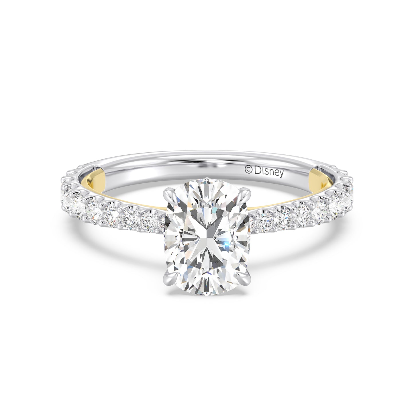 Enchanted Star Lab Grown Diamond And 14K Gold, Disney Princess Aurora Hidden Halo Engagement Ring