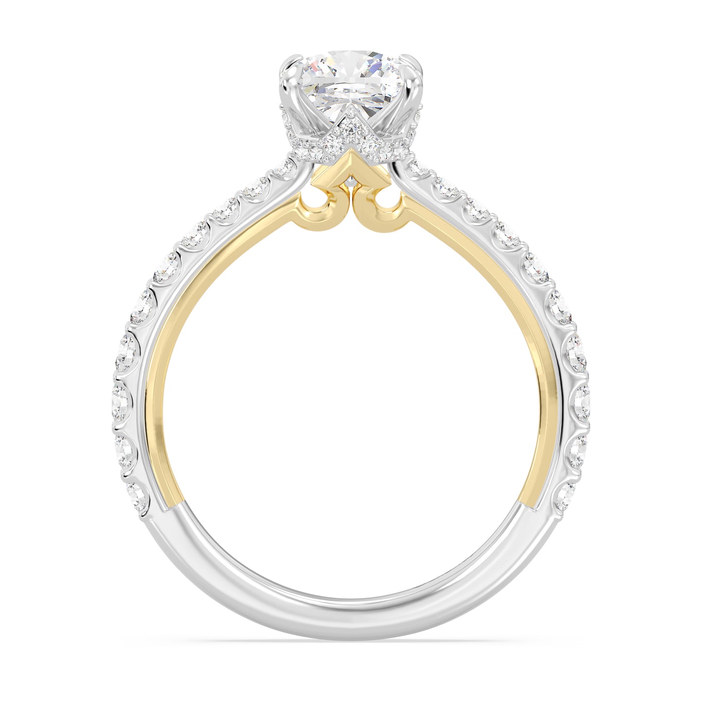 Enchanted Star Lab Grown Diamond And 14K Gold, Disney Princess Aurora Hidden Halo Engagement Ring