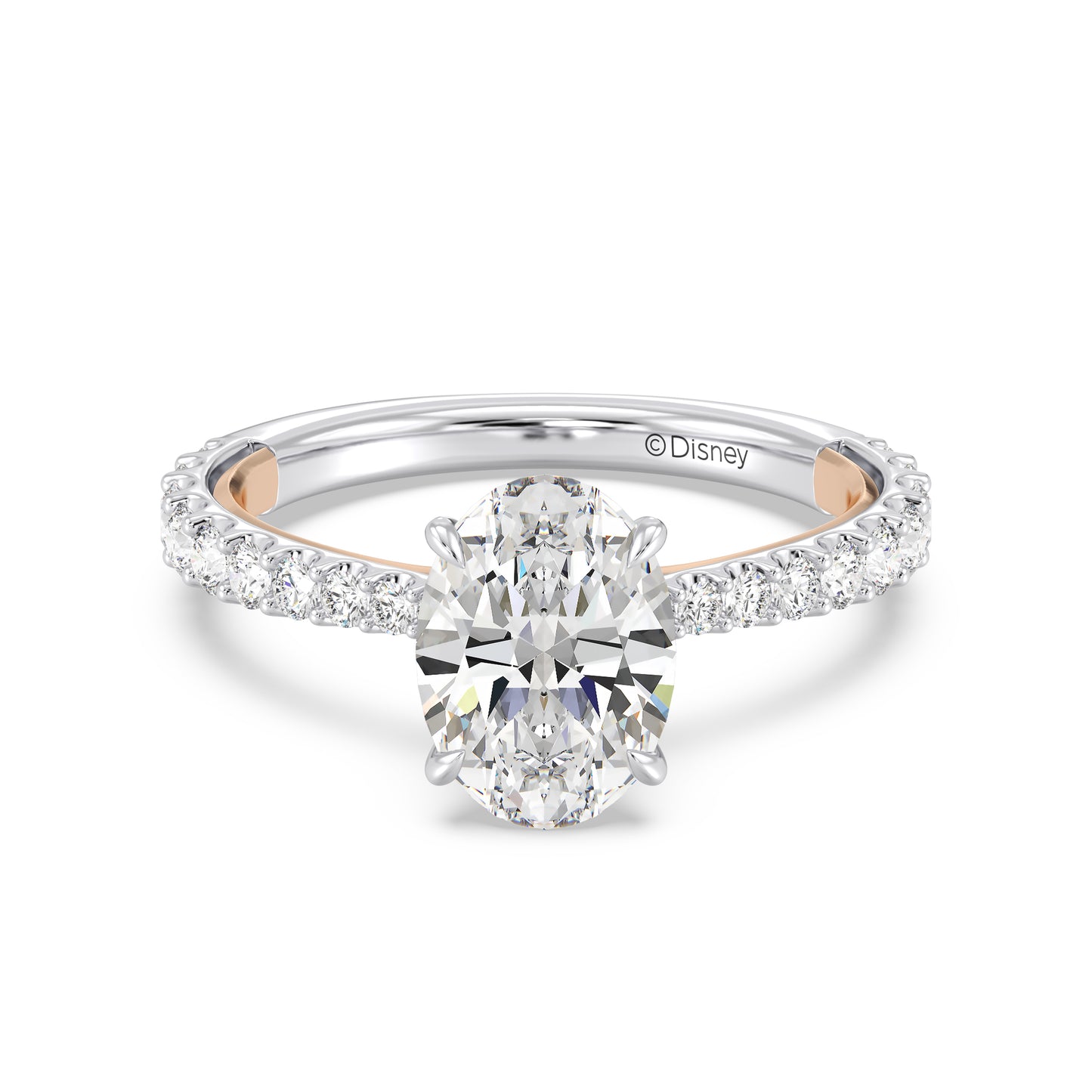 Enchanted Star Lab Grown Diamond And 14K Gold, Disney Princess Aurora Hidden Halo Engagement Ring
