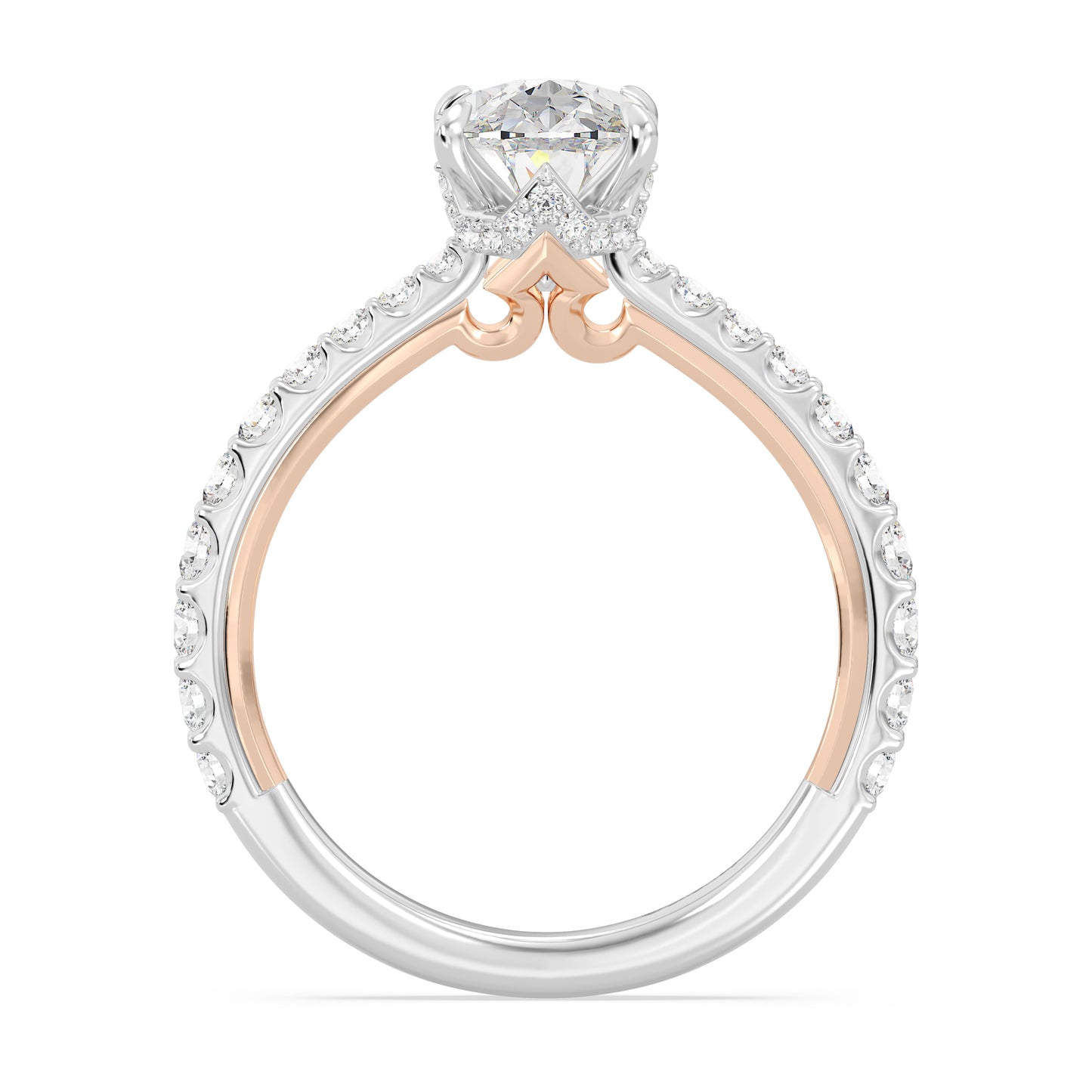 Enchanted Star Lab Grown Diamond And 14K Gold, Disney Princess Aurora Hidden Halo Engagement Ring