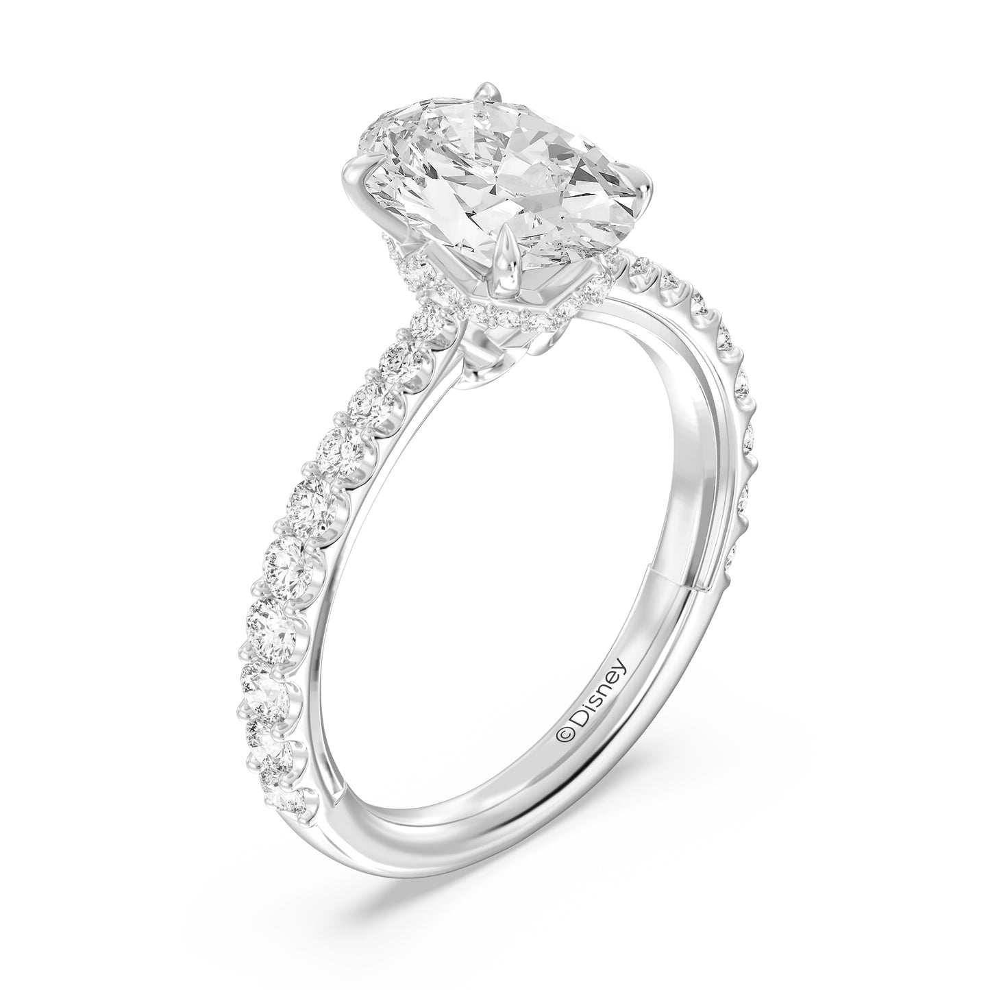 Enchanted Star Lab Grown Diamond And 14K Gold, Disney Princess Aurora Hidden Halo Engagement Ring