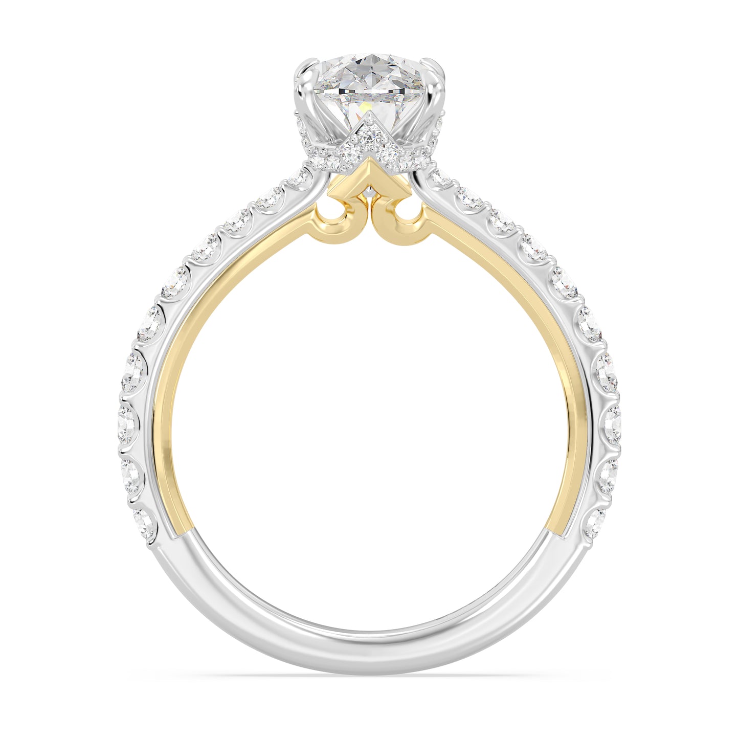 Enchanted Star Lab Grown Diamond And 14K Gold, Disney Princess Aurora Hidden Halo Engagement Ring