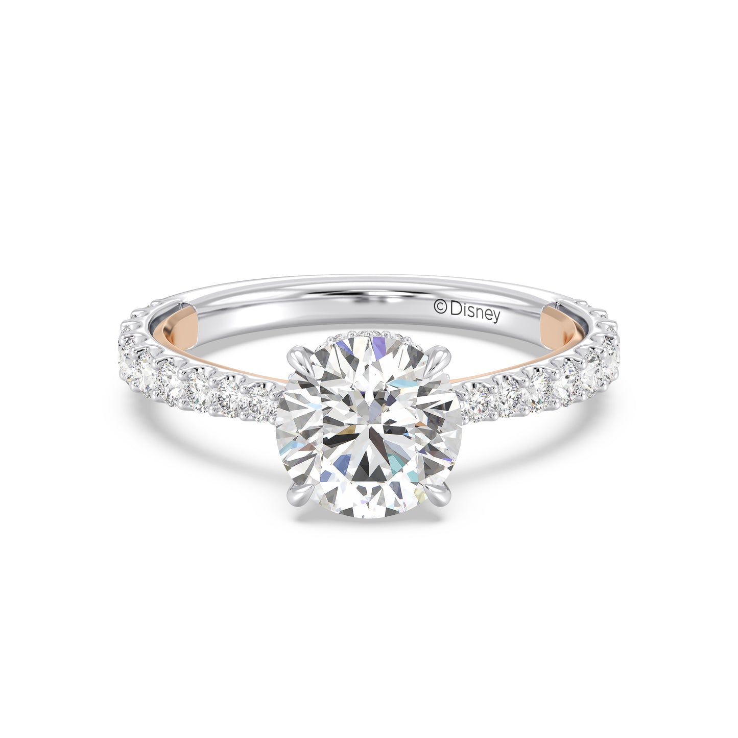 Enchanted Star Lab Grown Diamond And 14K Gold, Disney Princess Aurora Hidden Halo Engagement Ring