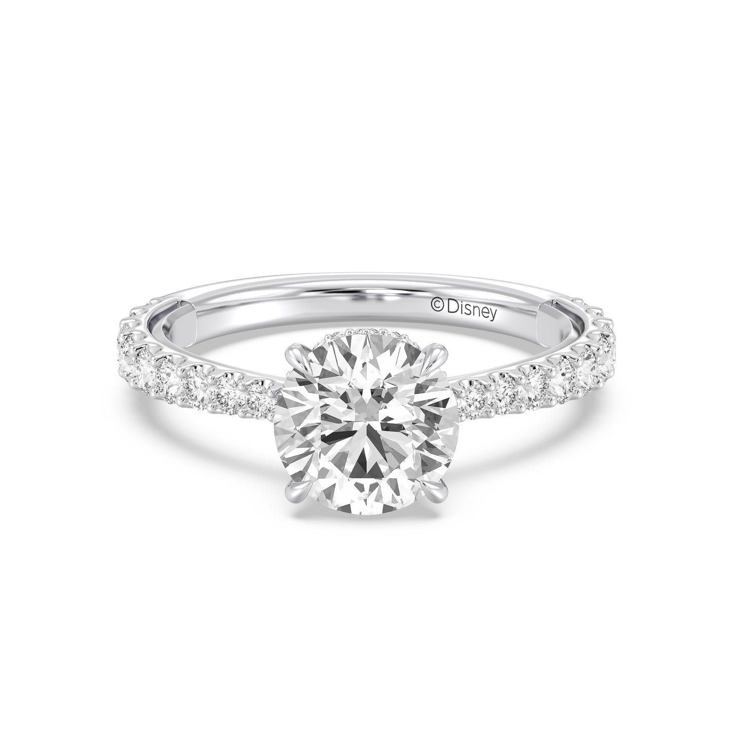 Enchanted Star Lab Grown Diamond And 14K Gold, Disney Princess Aurora Hidden Halo Engagement Ring