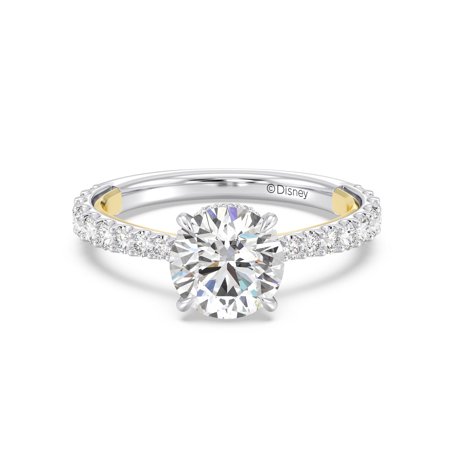 Enchanted Star Lab Grown Diamond And 14K Gold, Disney Princess Aurora Hidden Halo Engagement Ring