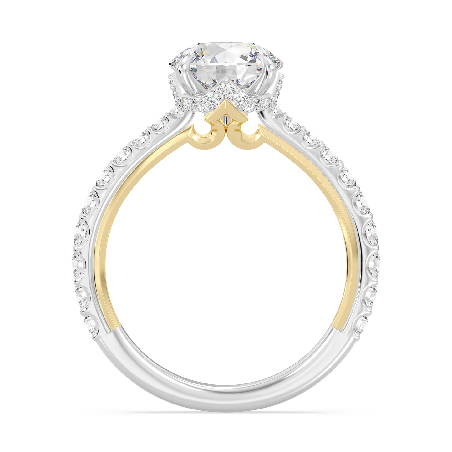 Enchanted Star Lab Grown Diamond And 14K Gold, Disney Princess Aurora Hidden Halo Engagement Ring